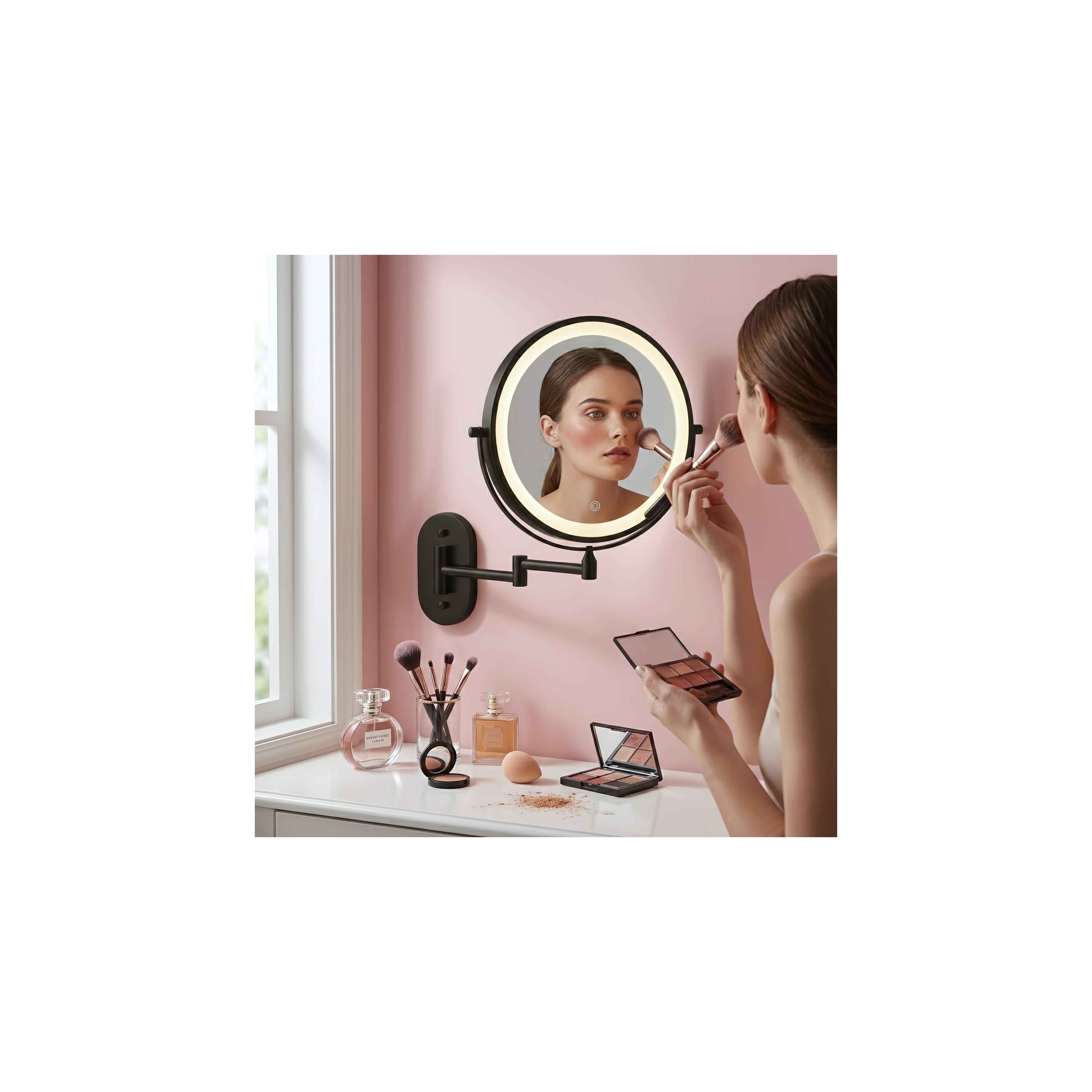 Mirror LED Glow Black