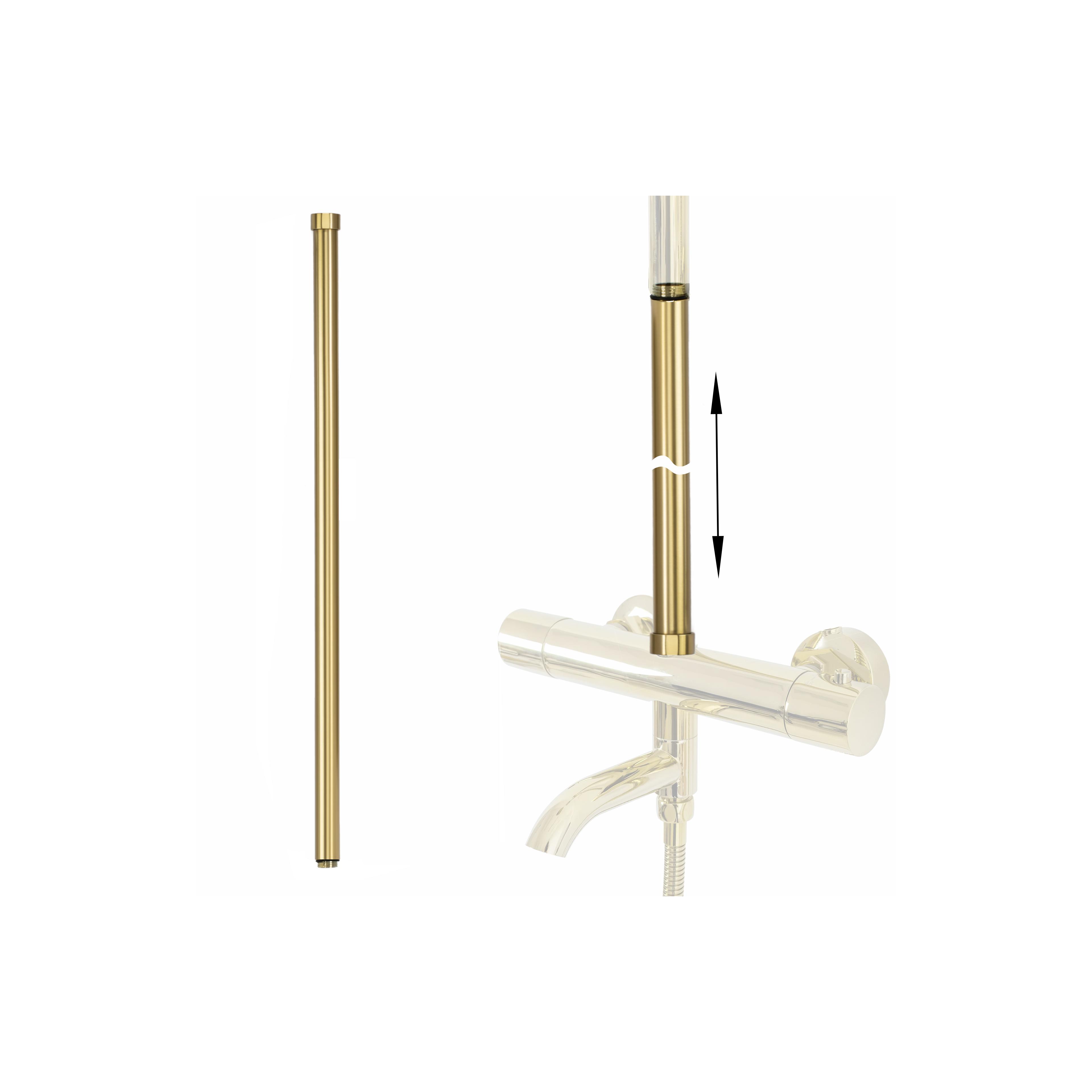 Extension for a bathtub and shower set GOLD BRUSH 60cm