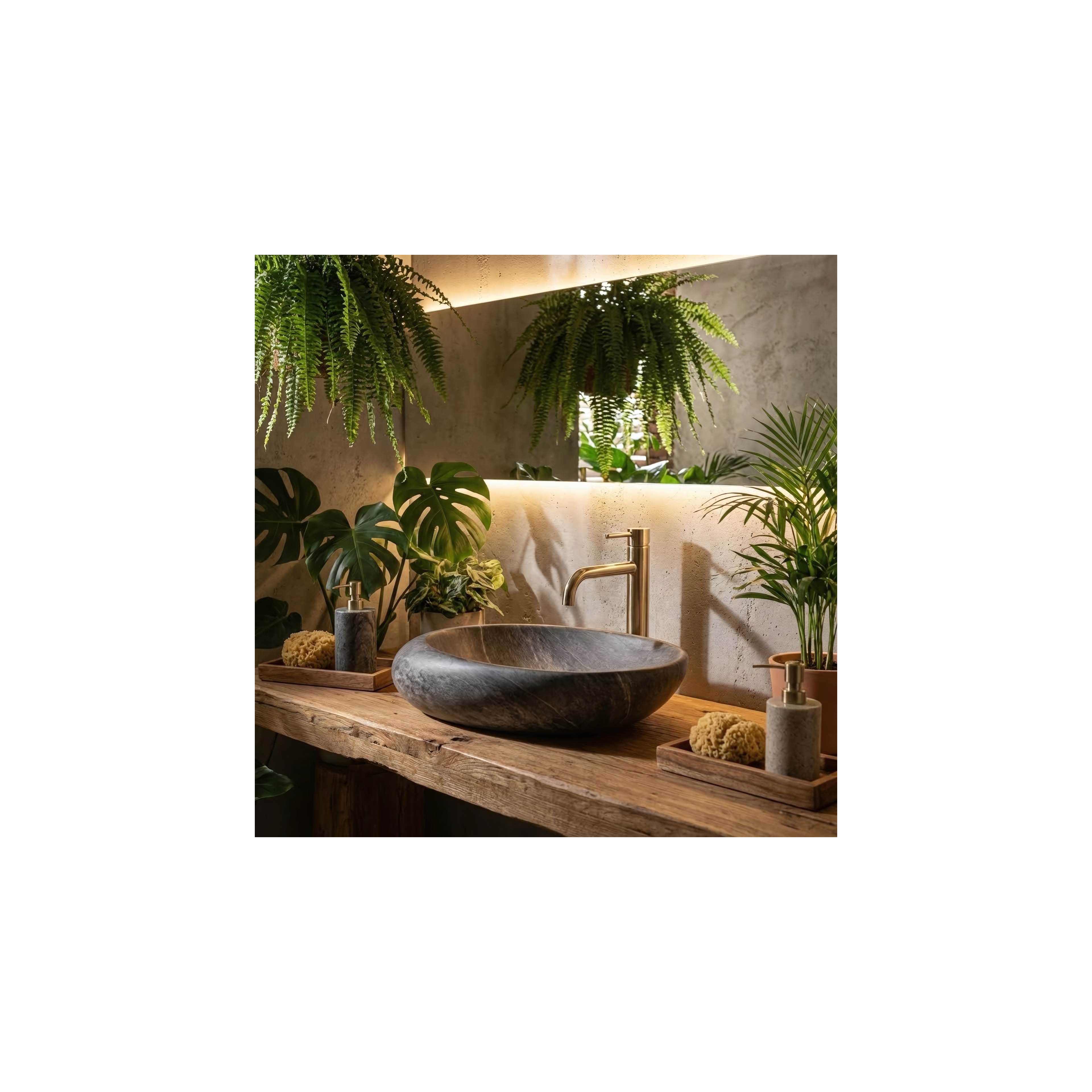Aufsatzwaschbecken Rea Roxy A Stone D. Grey