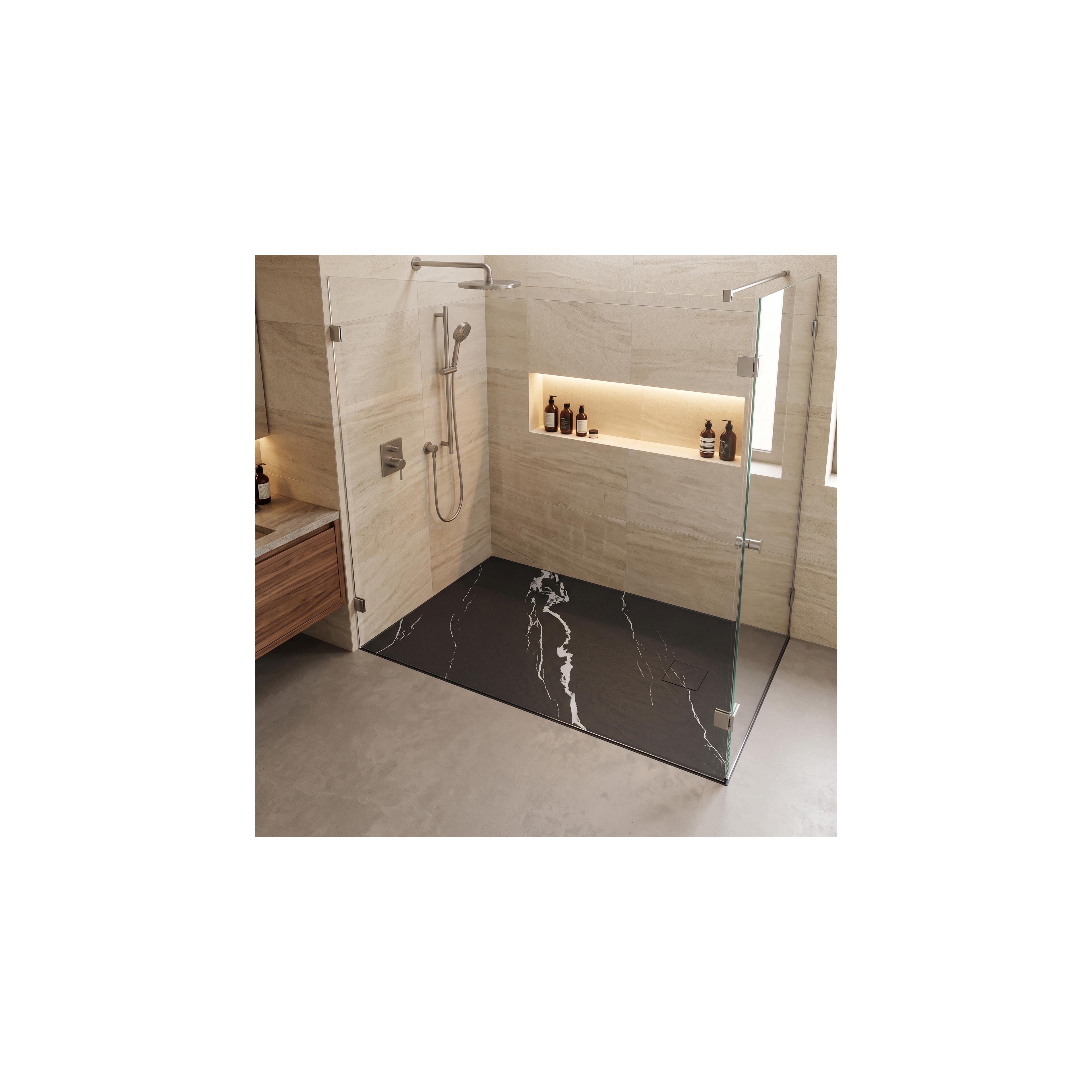 Tuš pladenj Magnum CARRARA BLACK 90x120