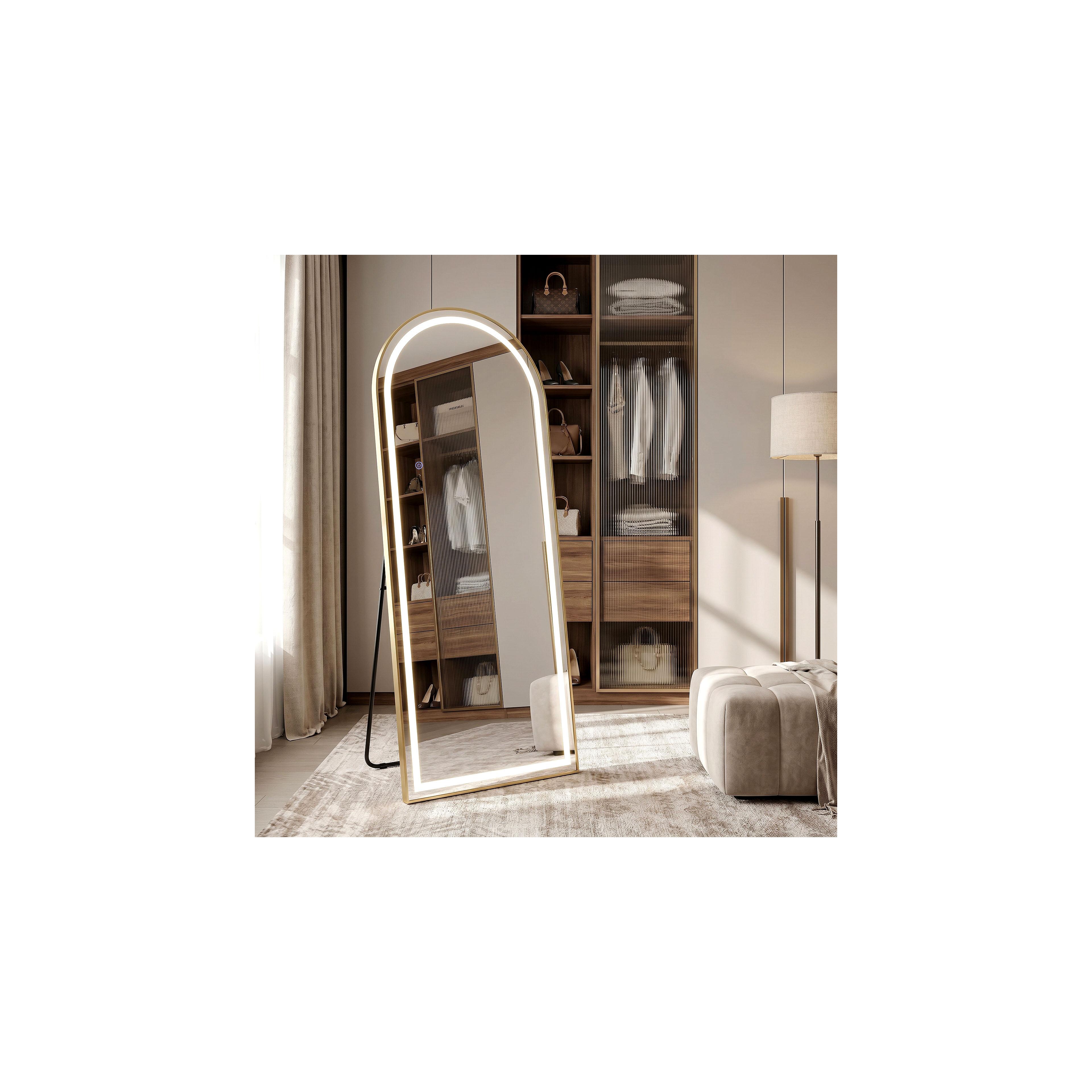 LED-SPEGEL Orbit 50x160cm Borstat Guld