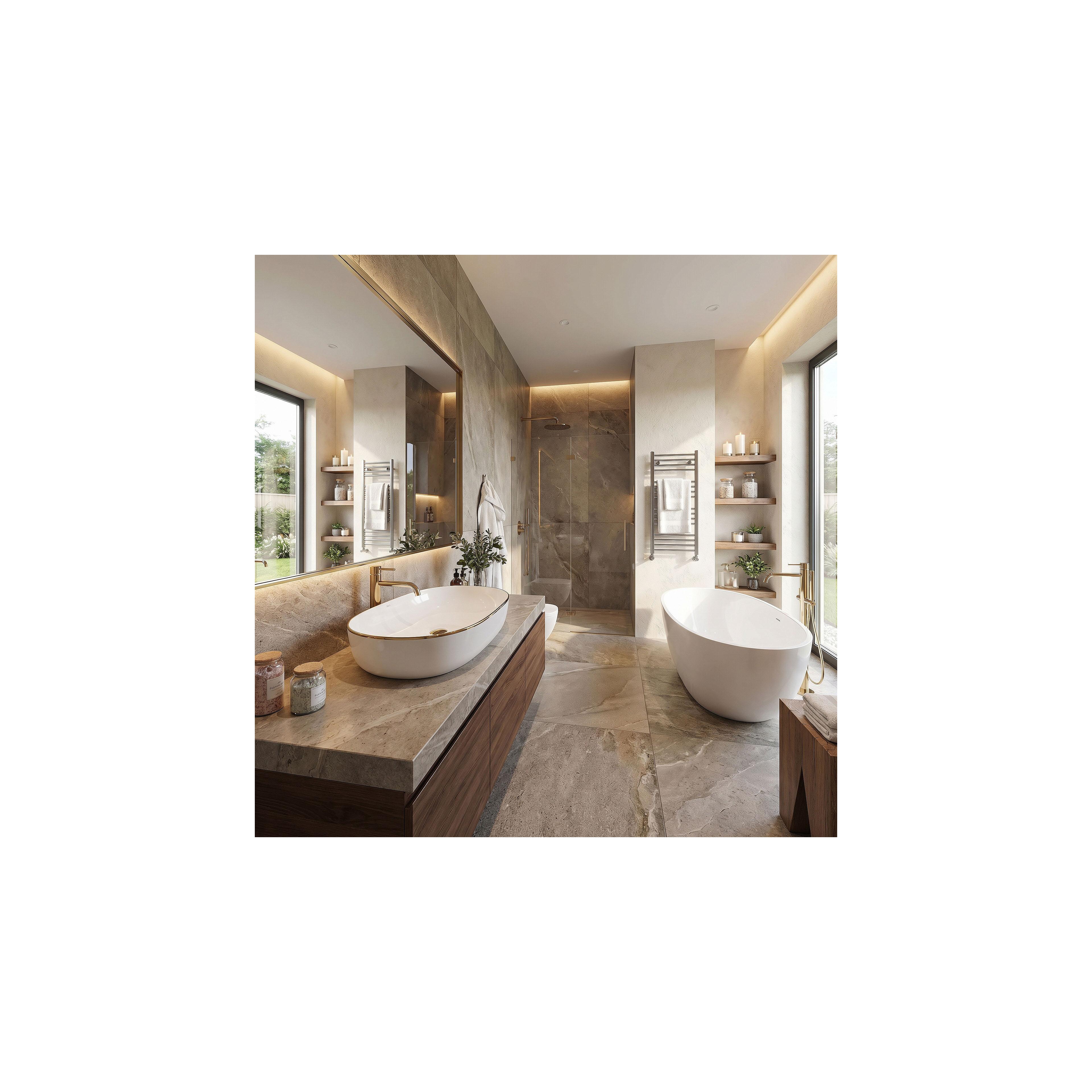 Aufsatzwaschbecken Rea CLEO white Black edge
