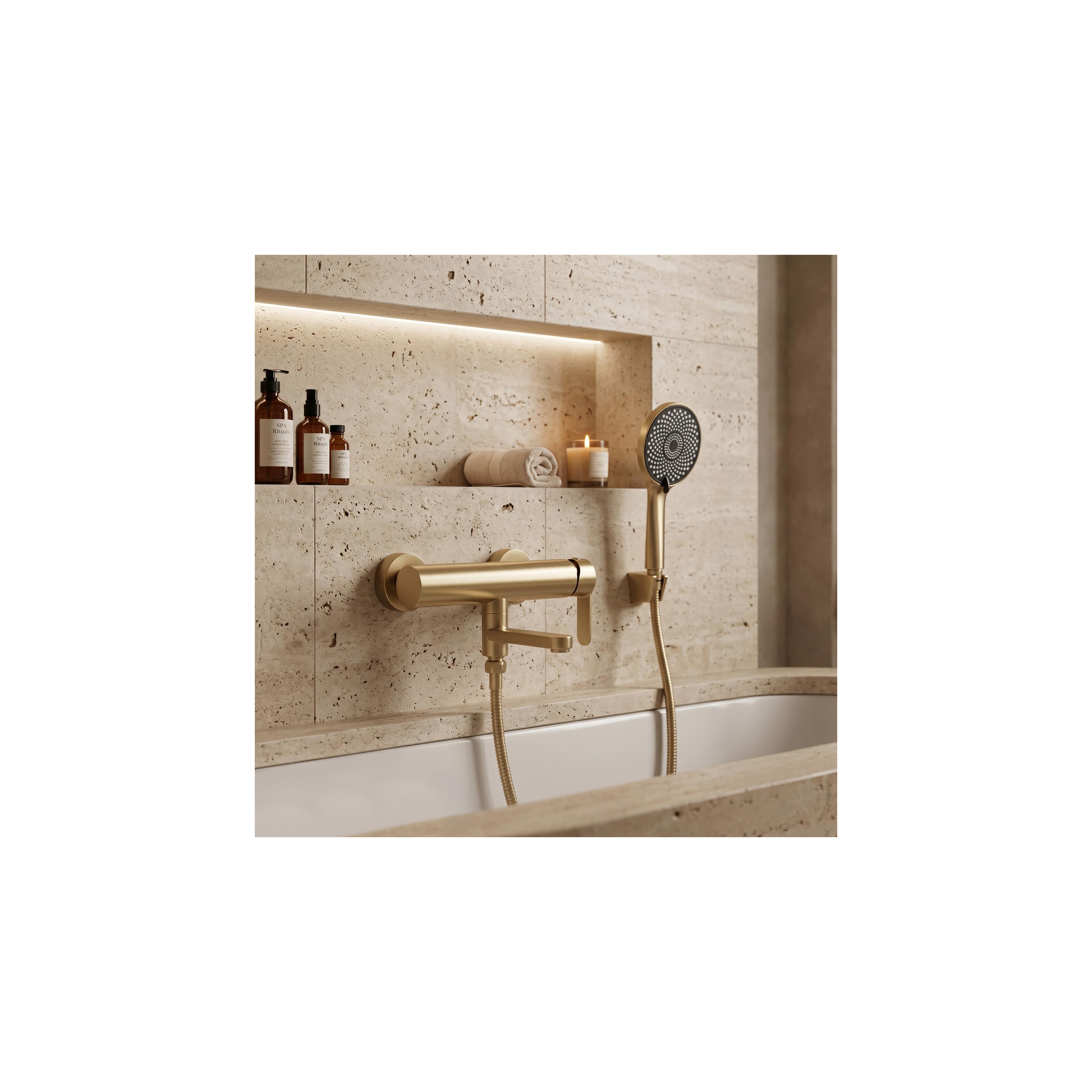 Wannenarmatur Rea Arcos Brushed Gold