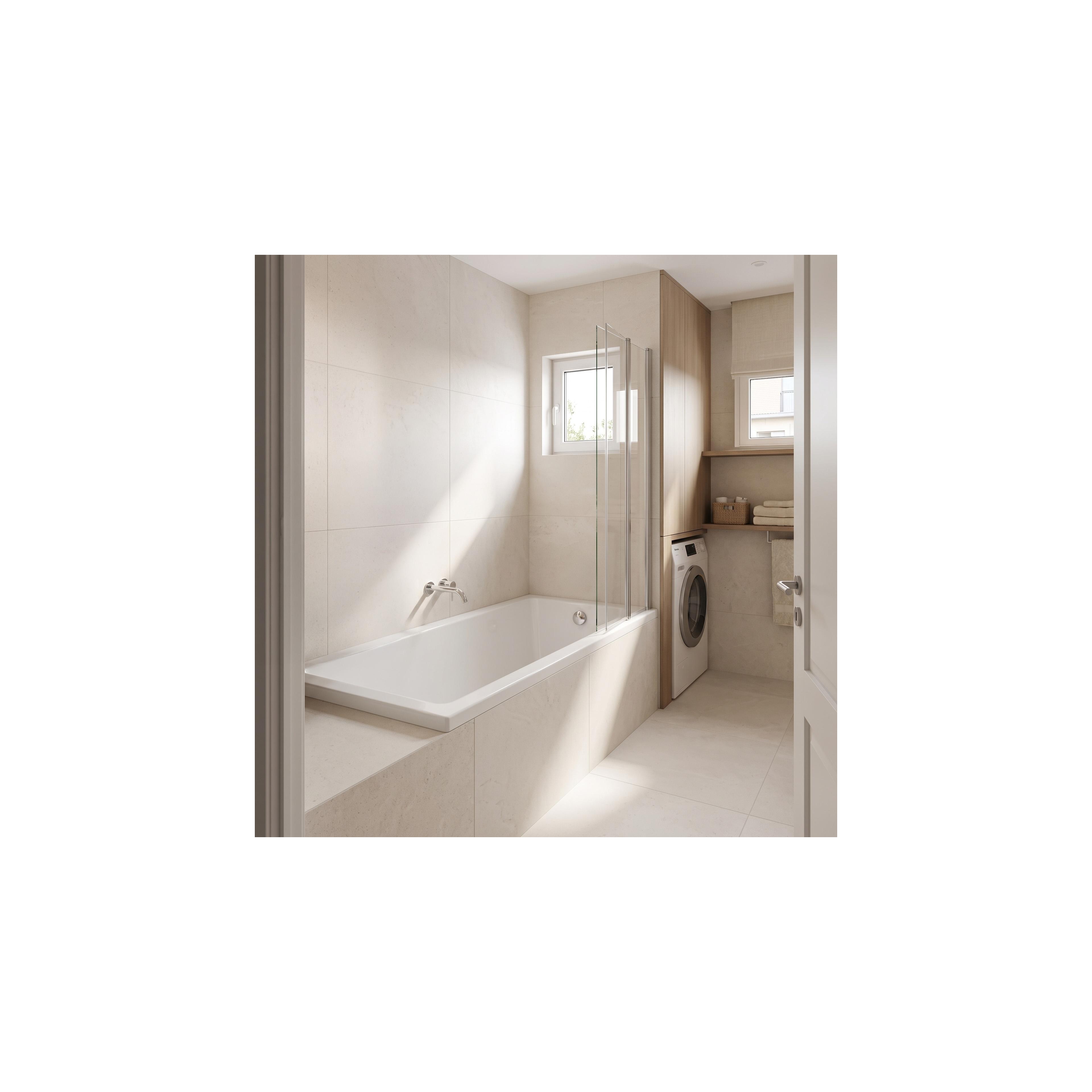 Inbyggt akrylbadkar Rea Catania 160