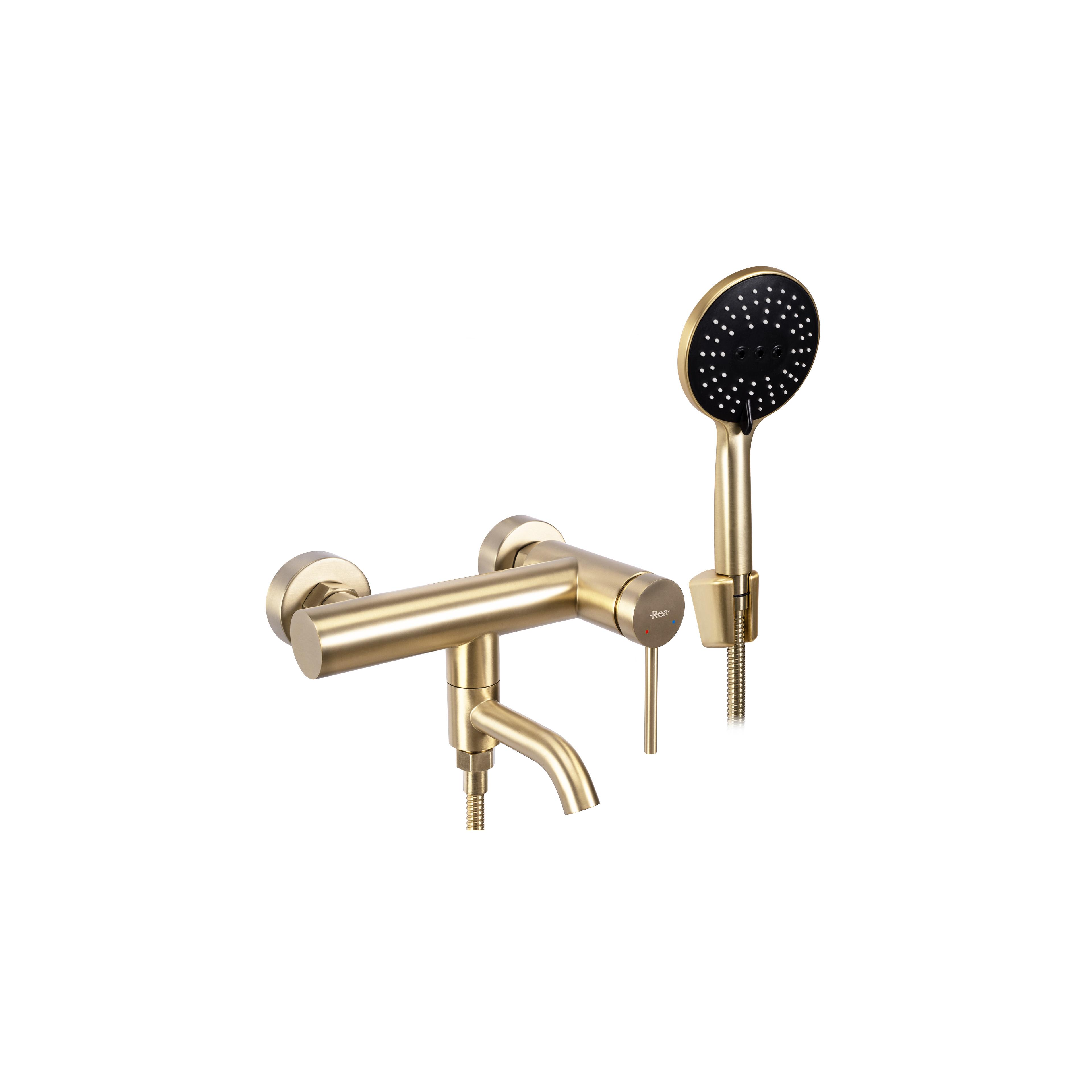 Wannenarmatur REA Clif Brush Gold