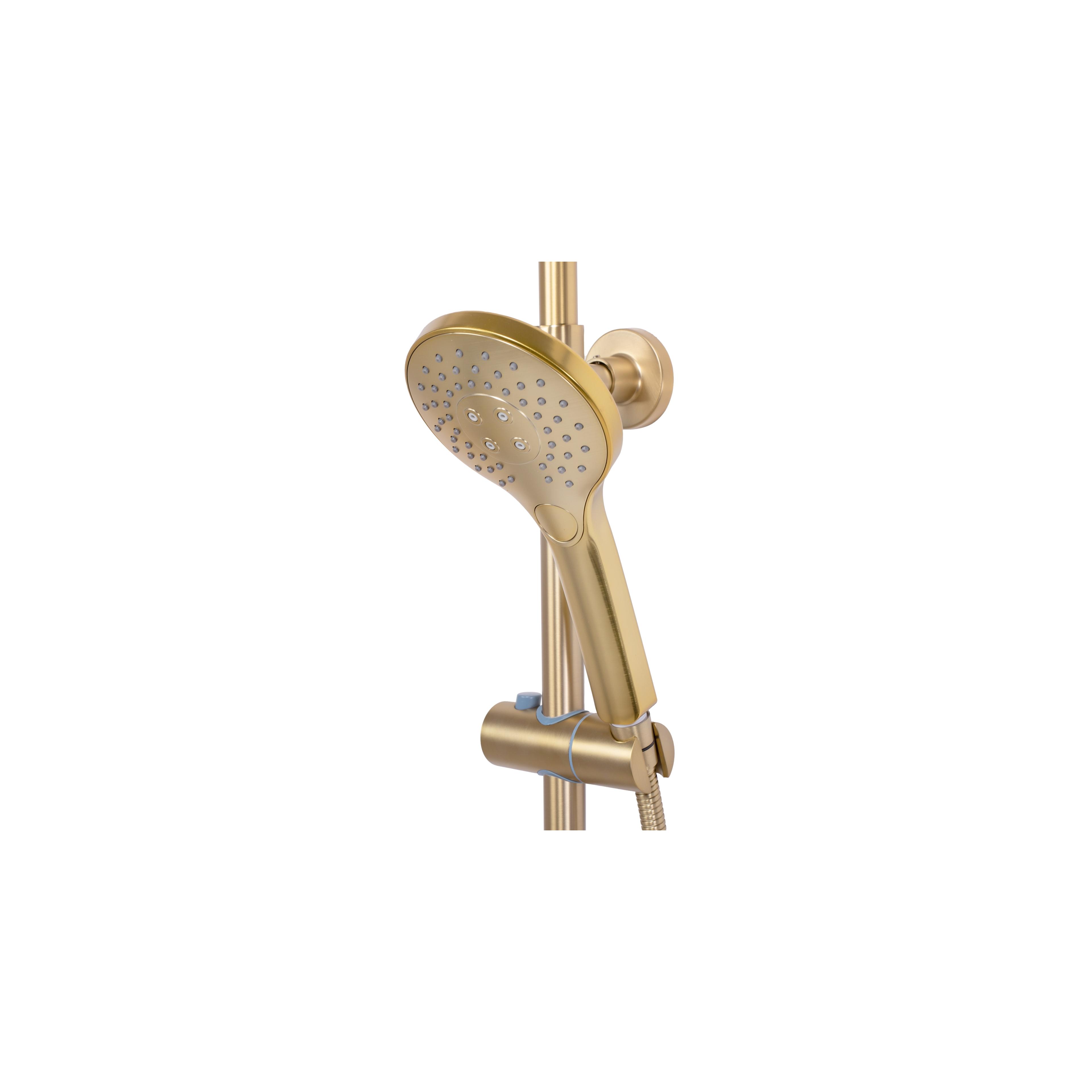 Duschgarnitur mit Thermostat REA VINCENT Gold Brush