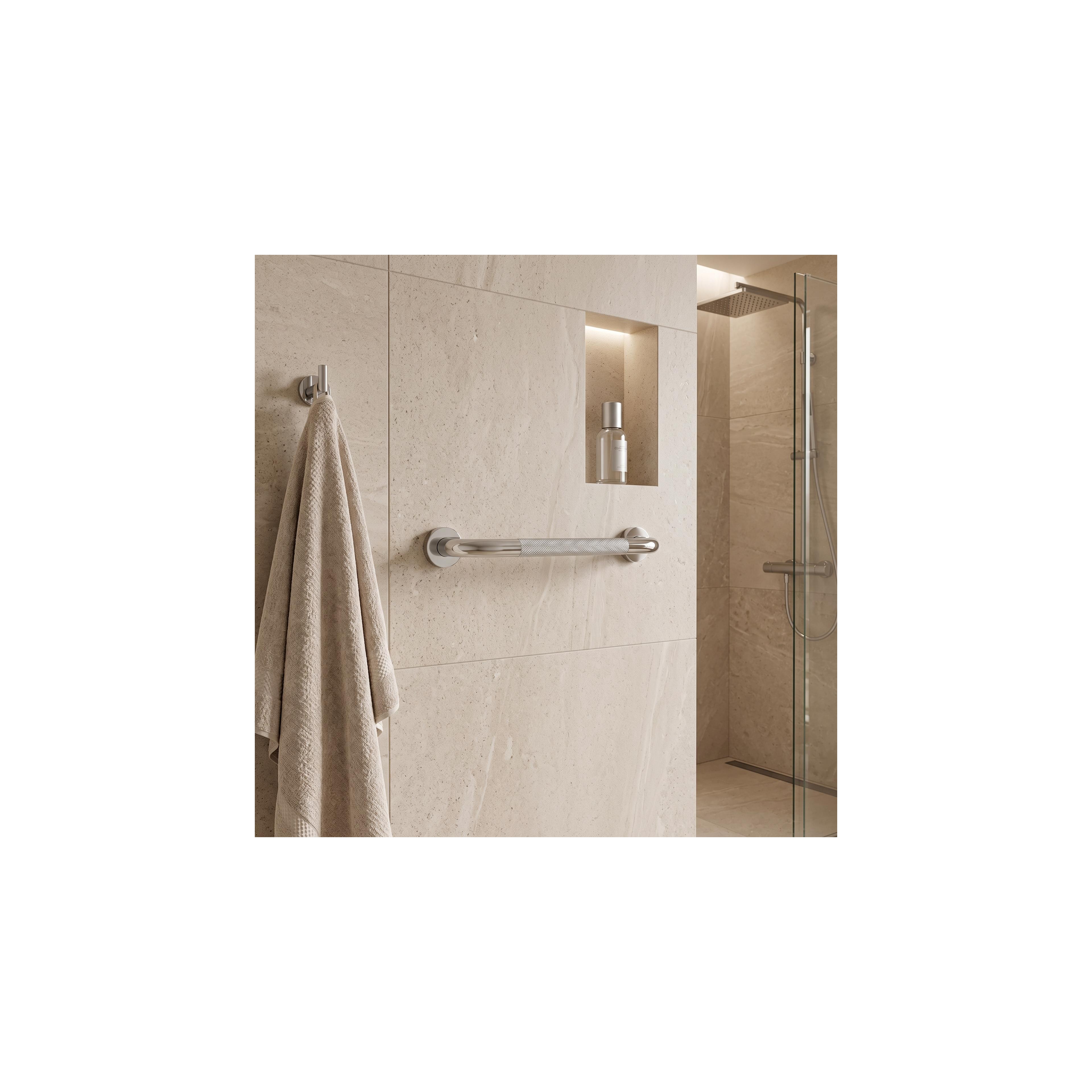 Anti-slip bathroom grab bar 104 Chrome