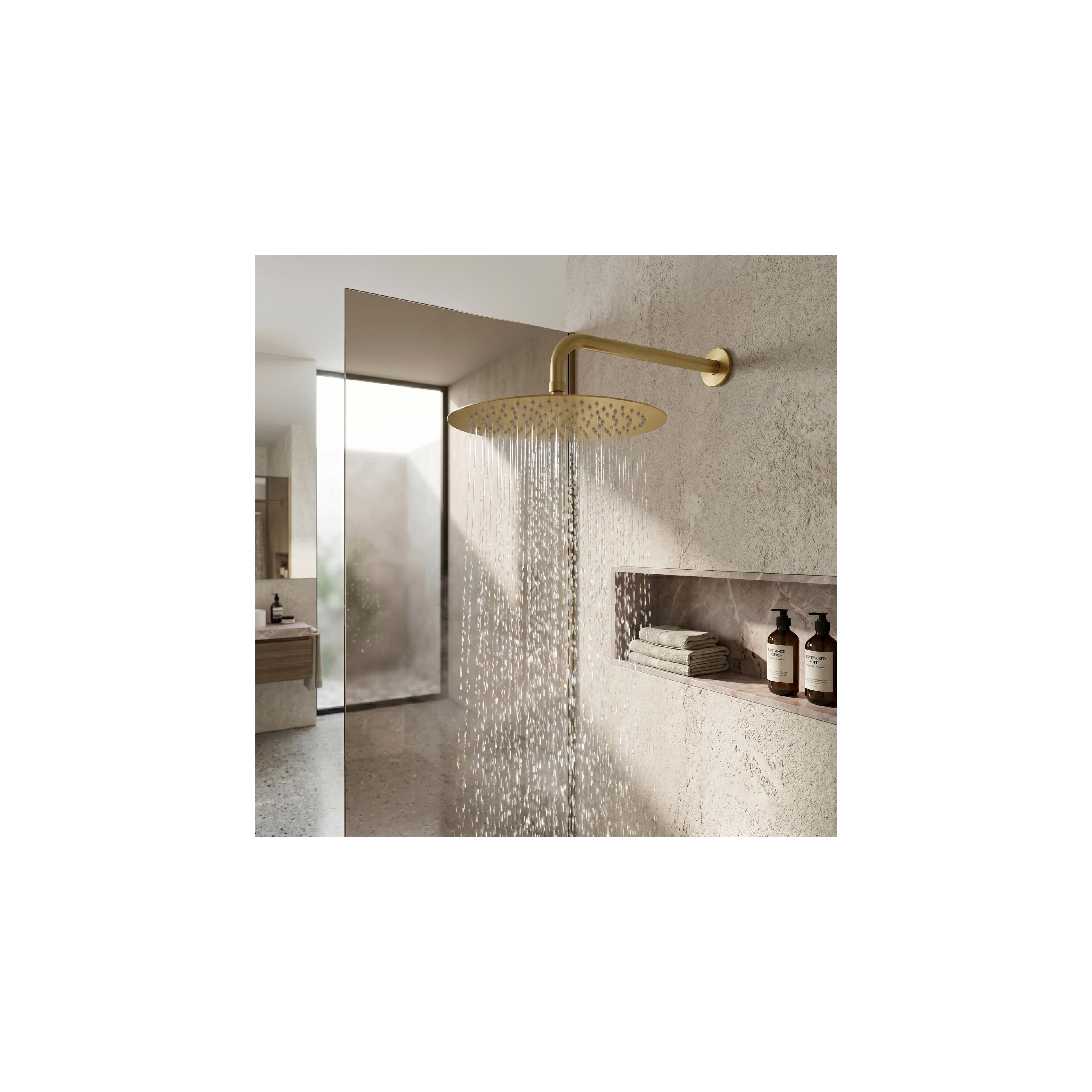 Kerek esőztető zuhanyfej REA JS-P014BG 30cm Brush Gold