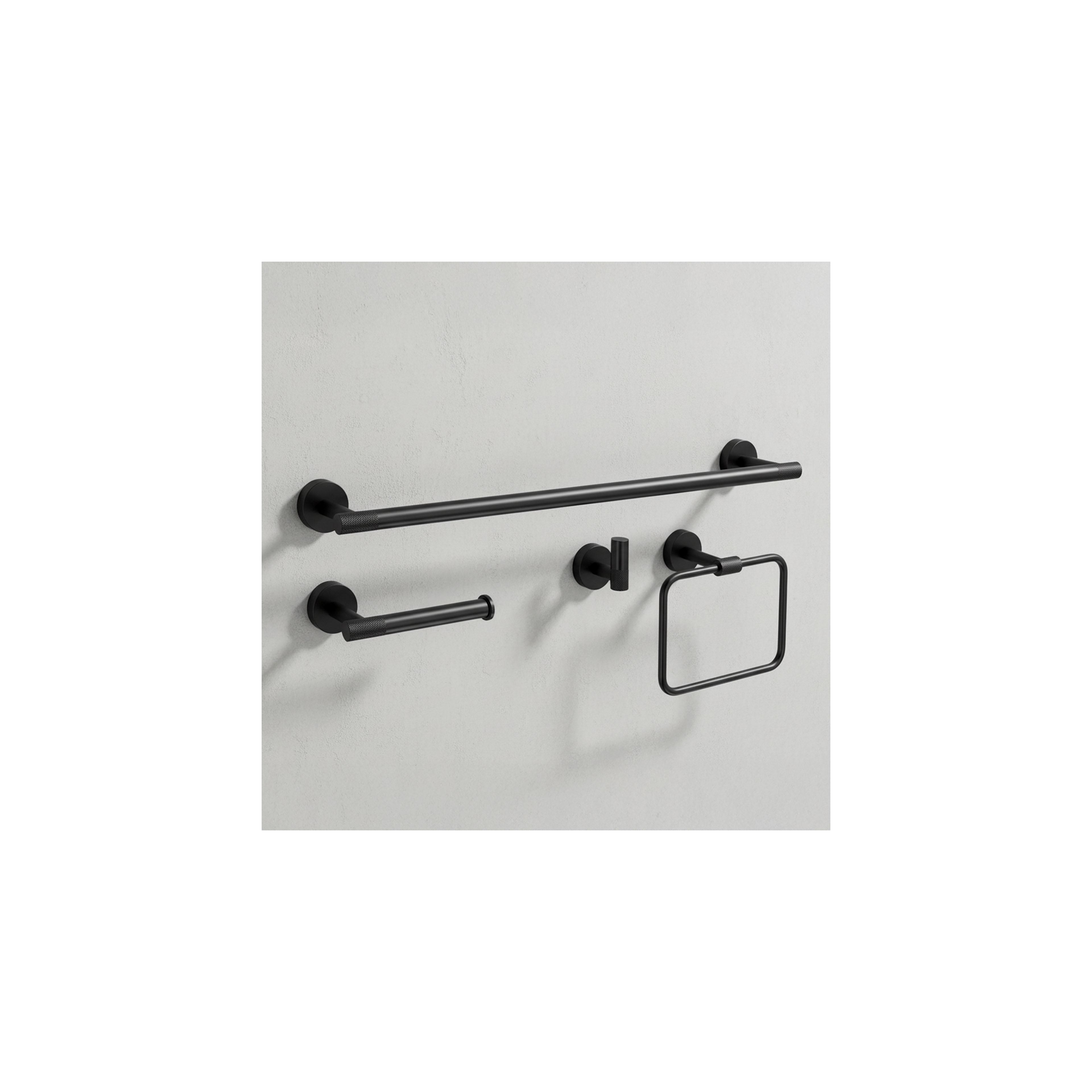 Badezimmer-Accessoire-Set GRID Black 4-teilig