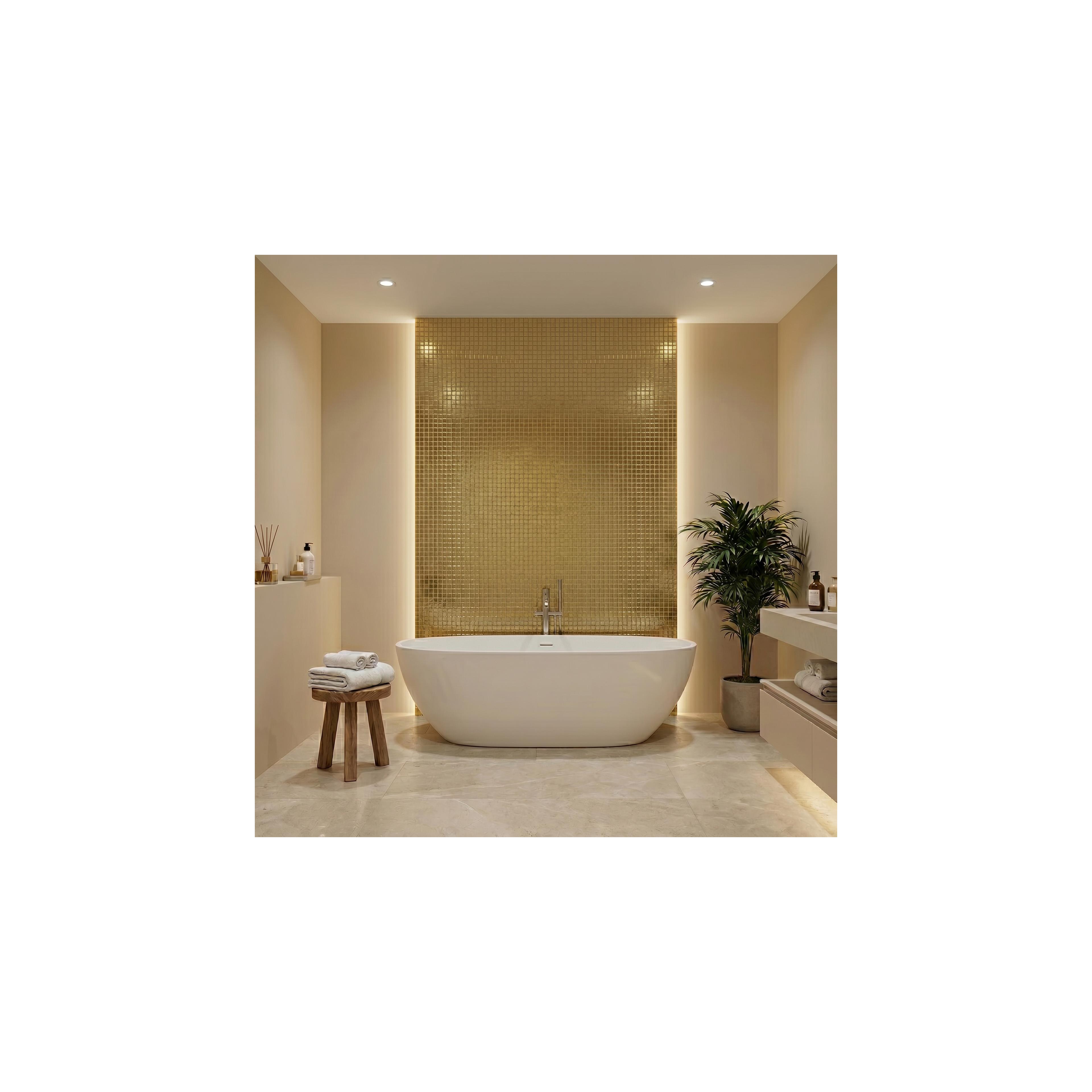 Mosaik Dekor P14014 30x30cm Gold Glass