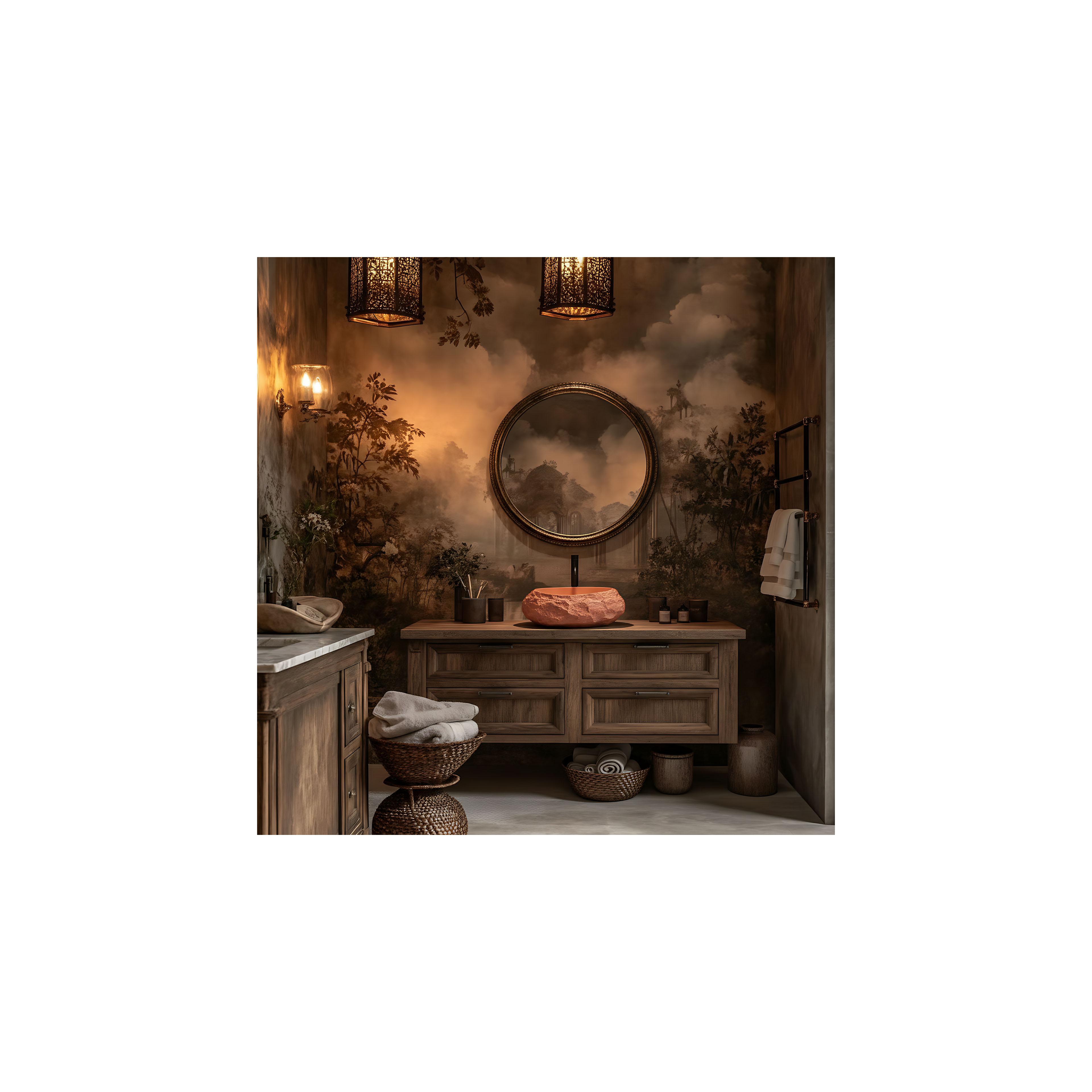 Aufsatzwaschbecken Rea Mika Terracotta