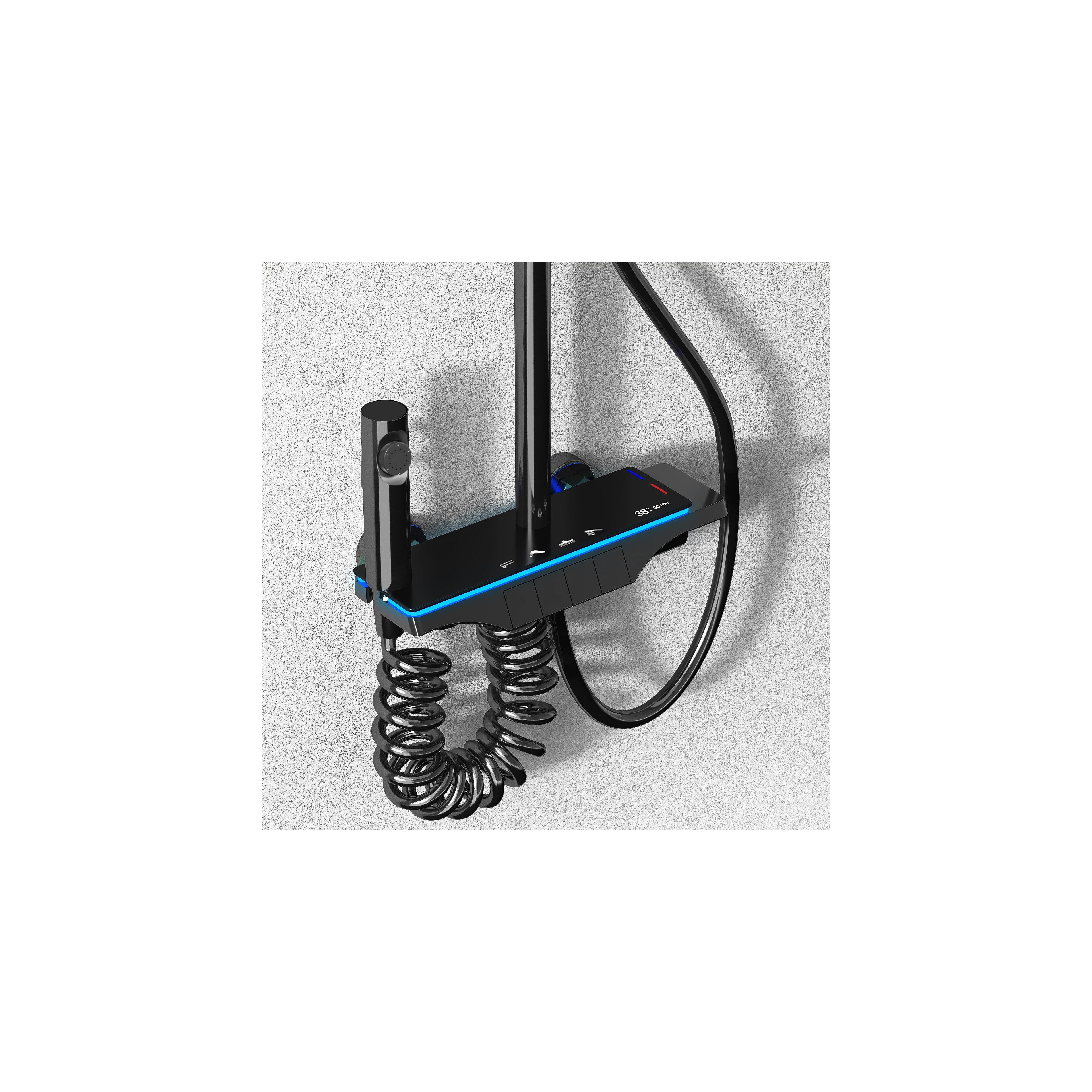 Shower set REA Savio Led Black