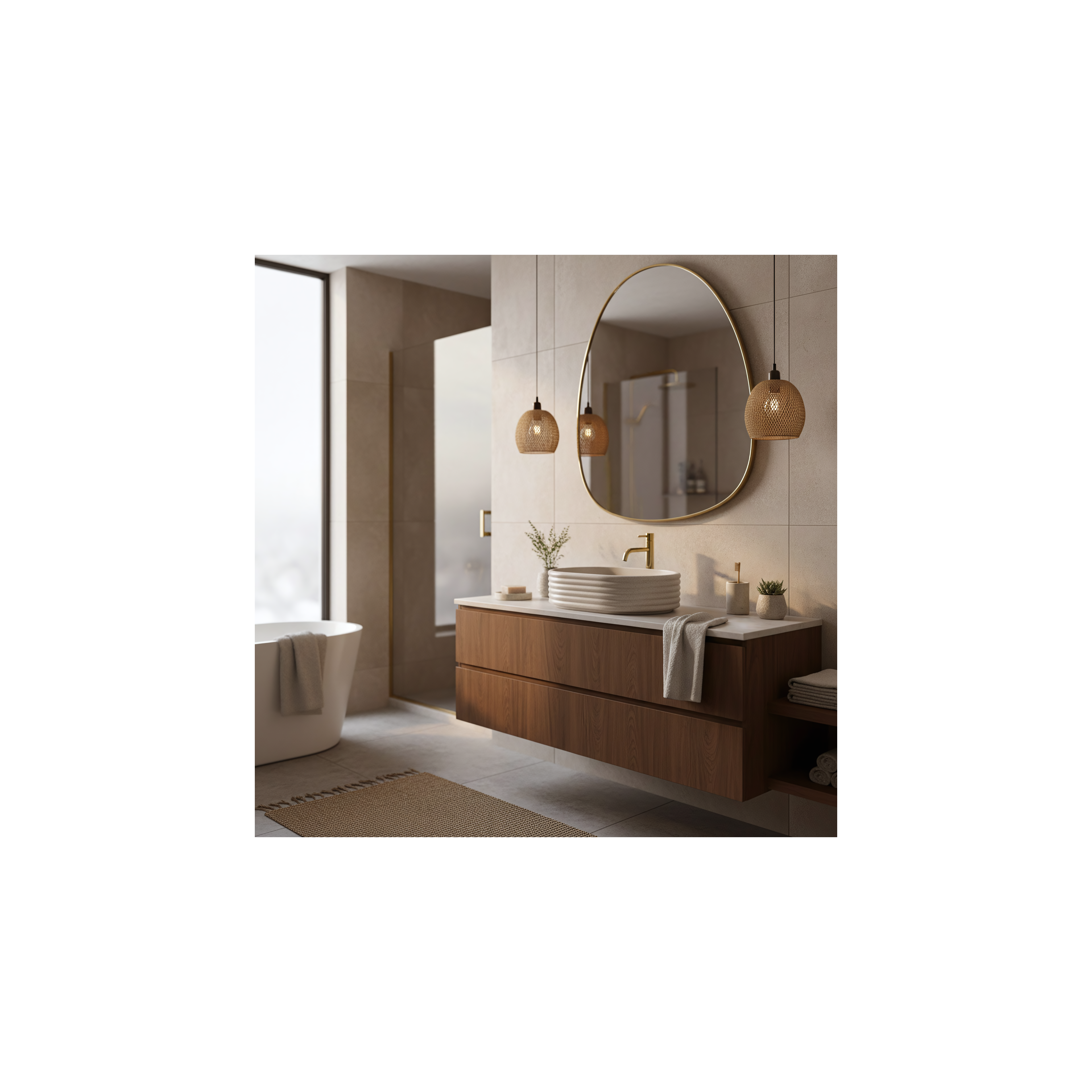 Aufsatzwaschbecken Rea Nicoletta Beige