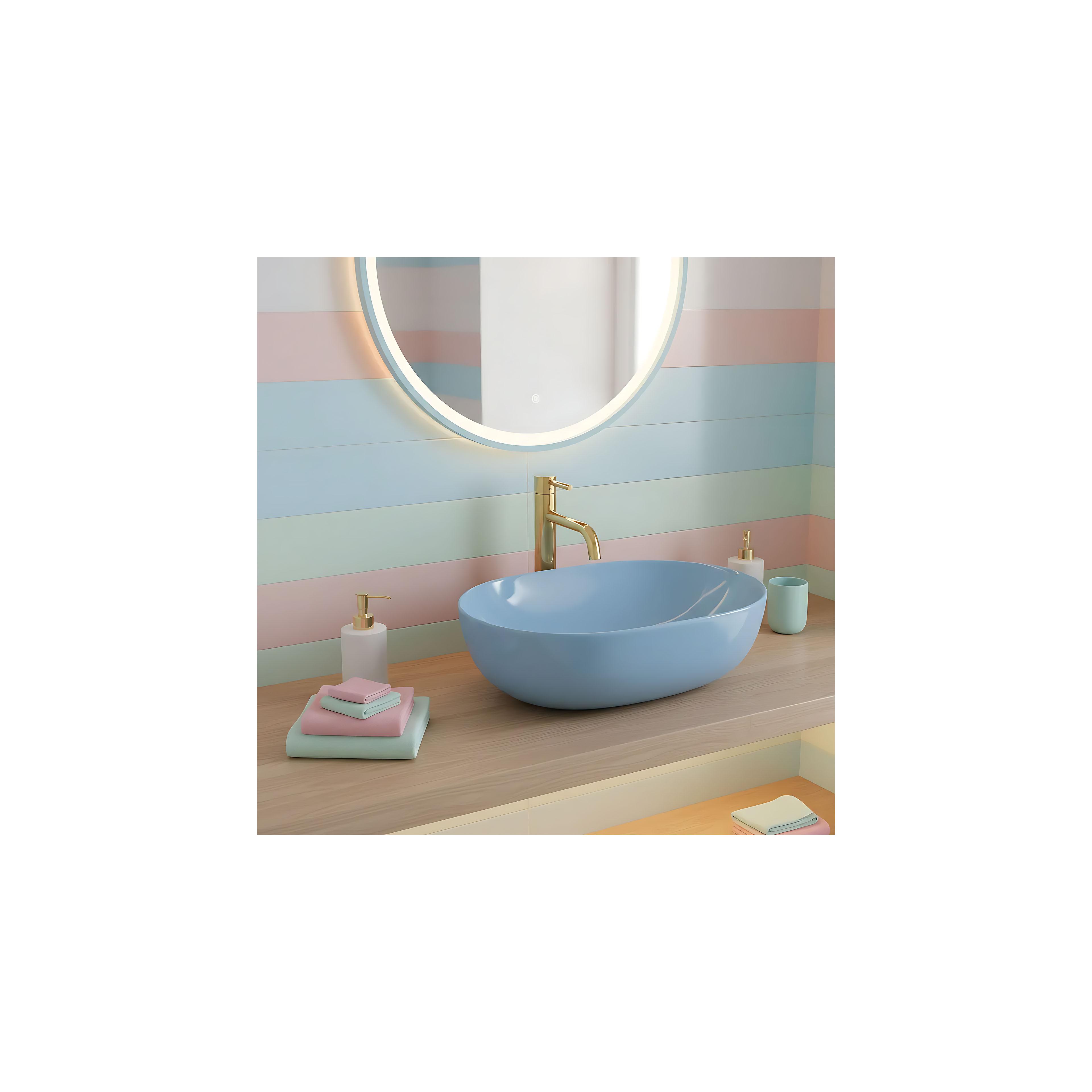 Aufsatzwaschbecken Rea LISA L.BLUE SHINY