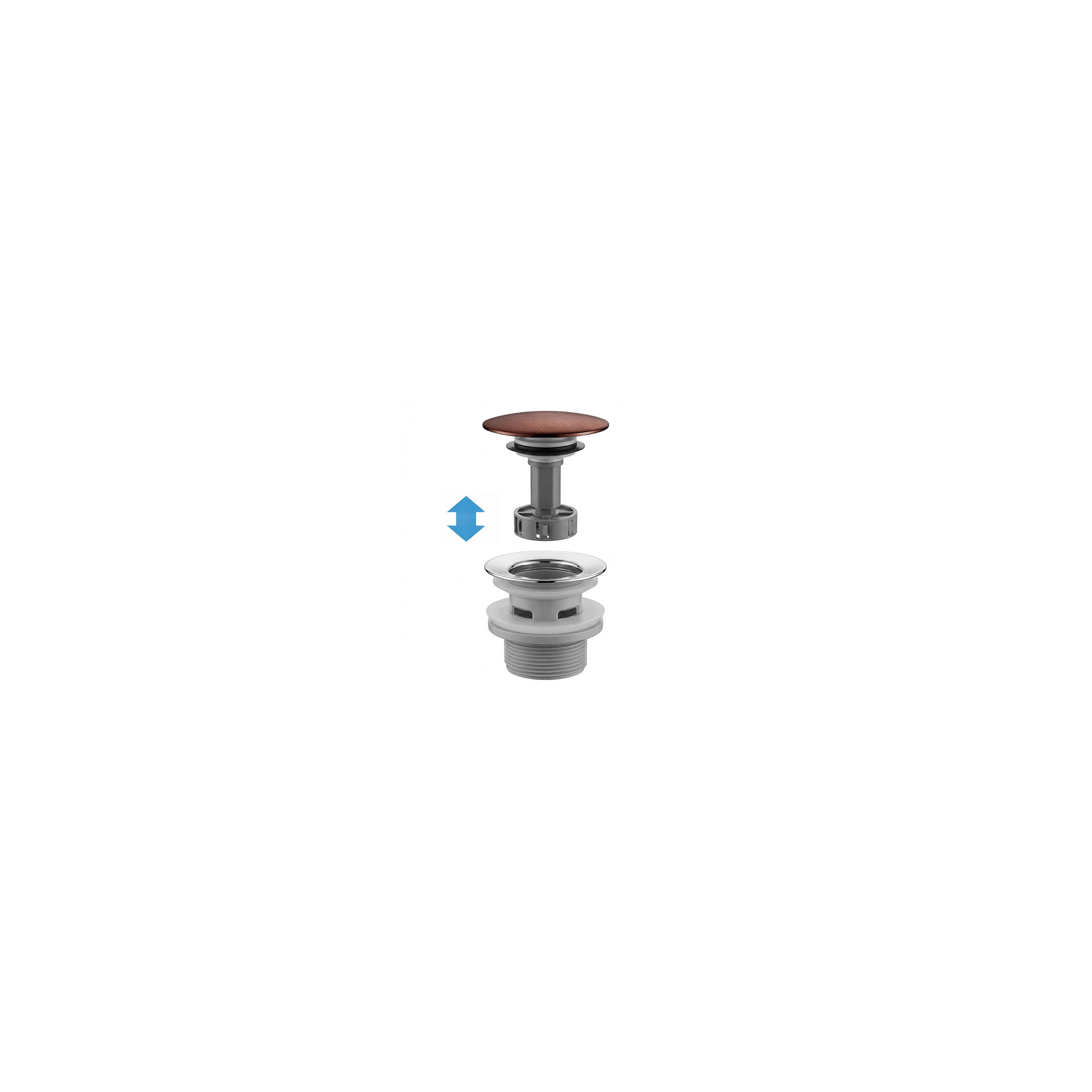 Praustuvo sifonas su „click-clack“ vožtuvu REA Flow Brush Bronze