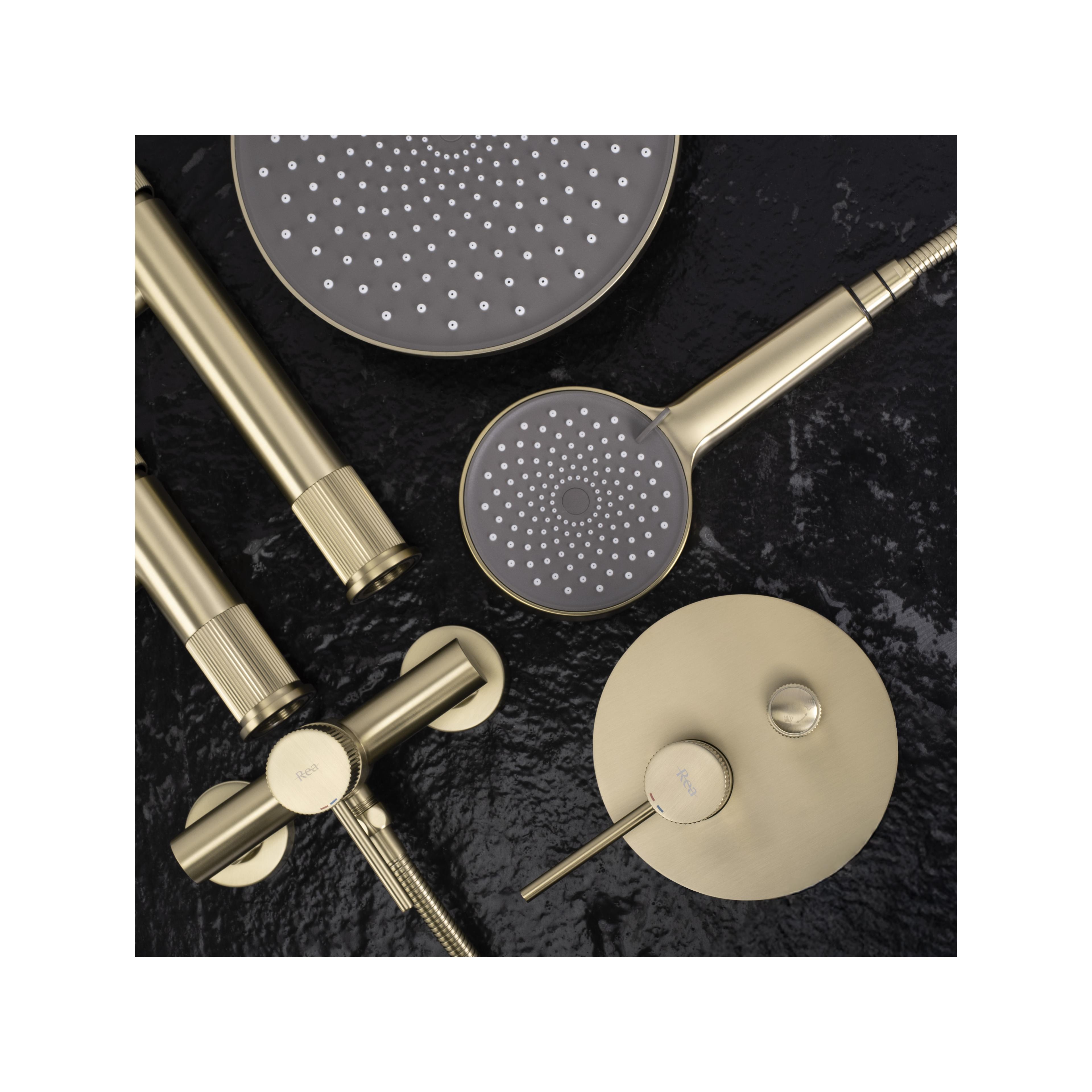 Rea Lungo Stripe Gold Brush paslēpts dušas komplekts + BOX