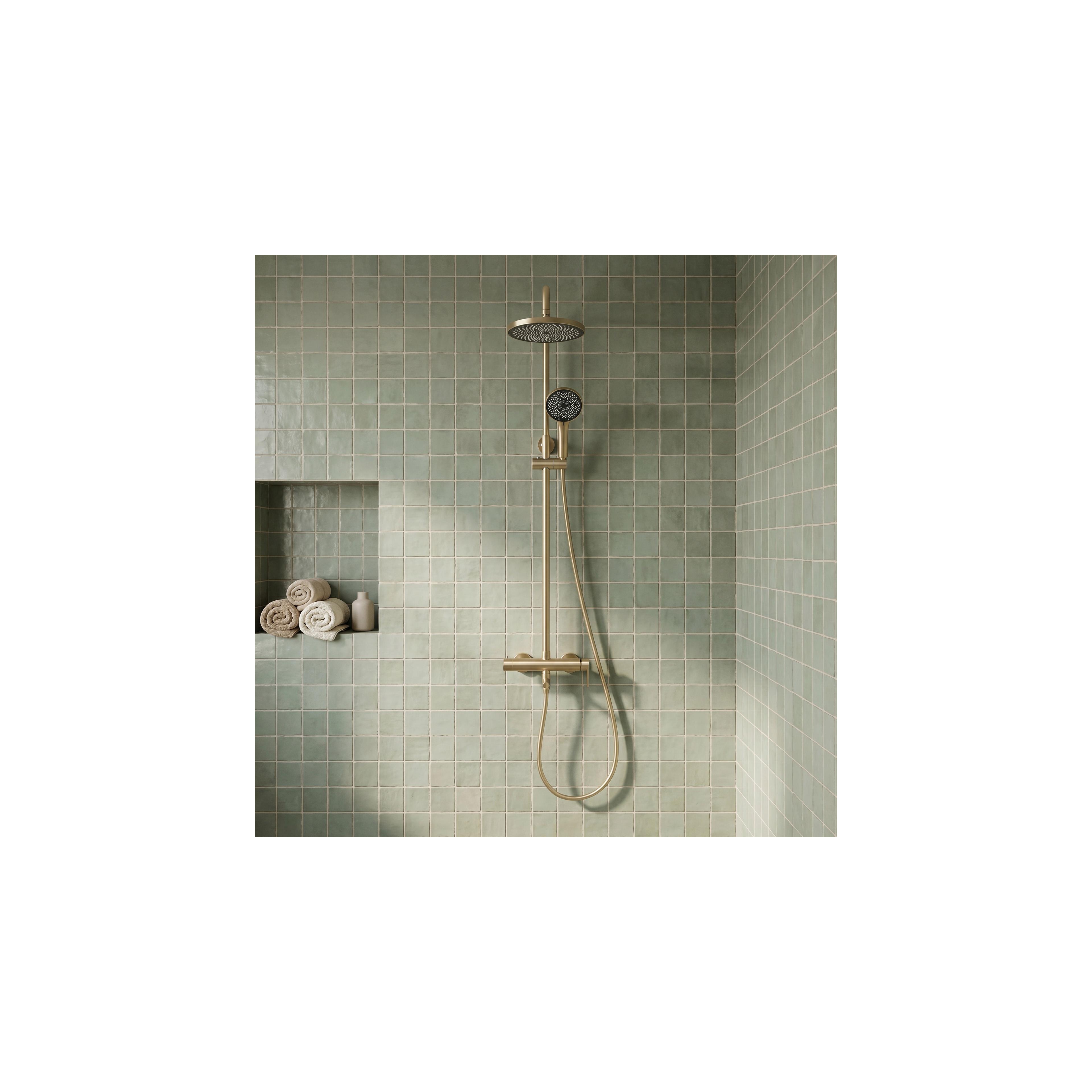 Shower Set Rea Arcos brush gold
