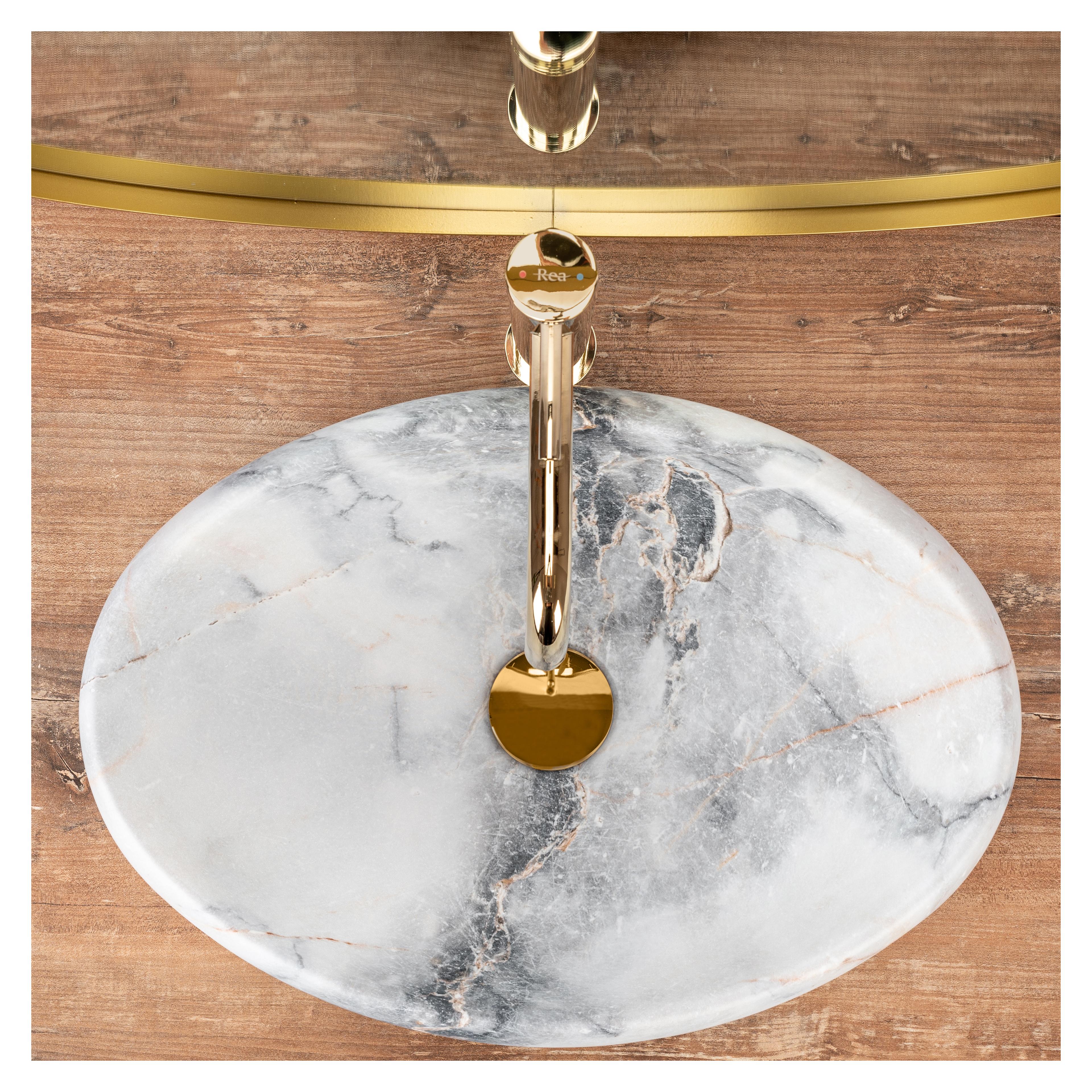 Countertop washbasin Rea Linda Granit Mat