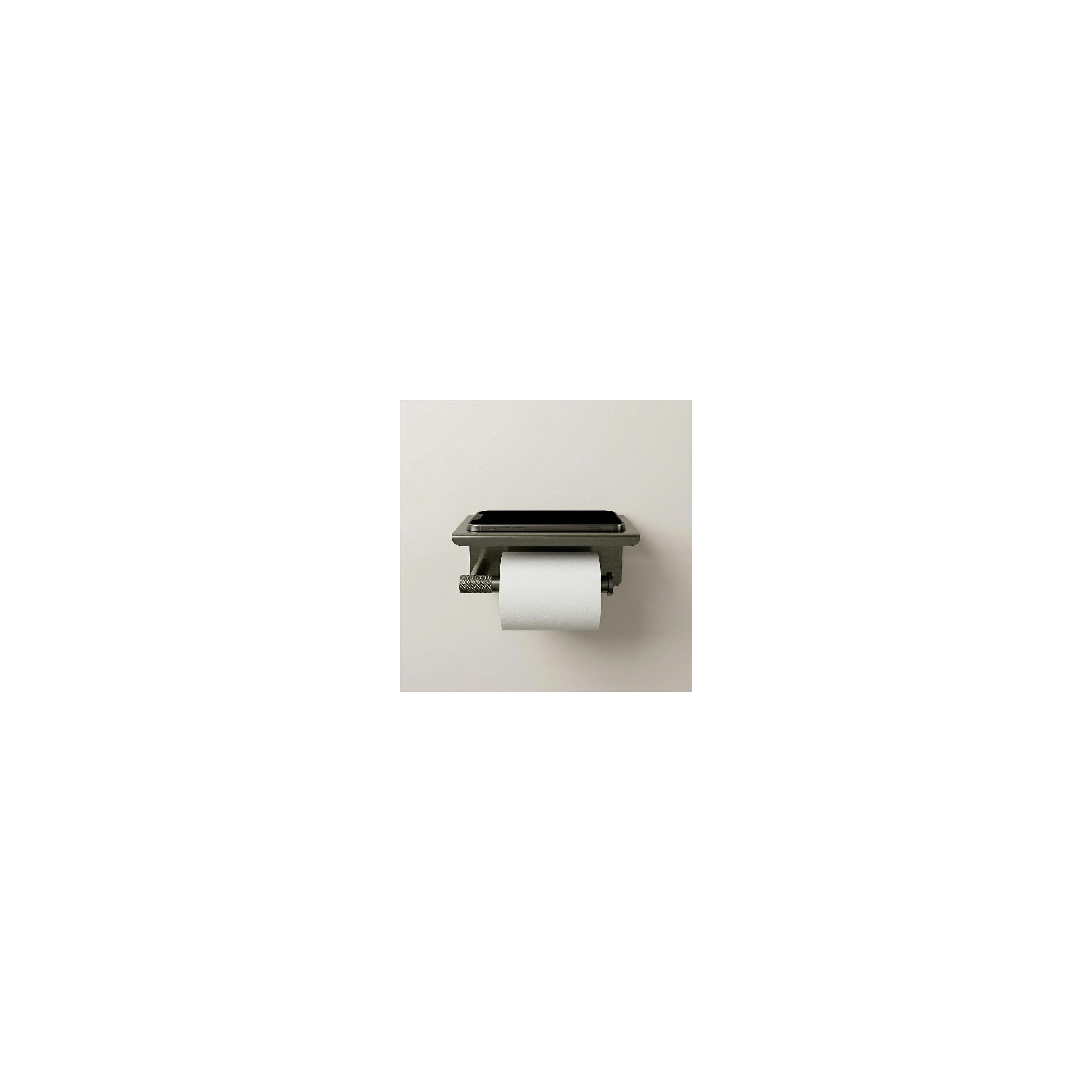 Toilettenpapierhalter mit Ablage 6613 Modern Titan