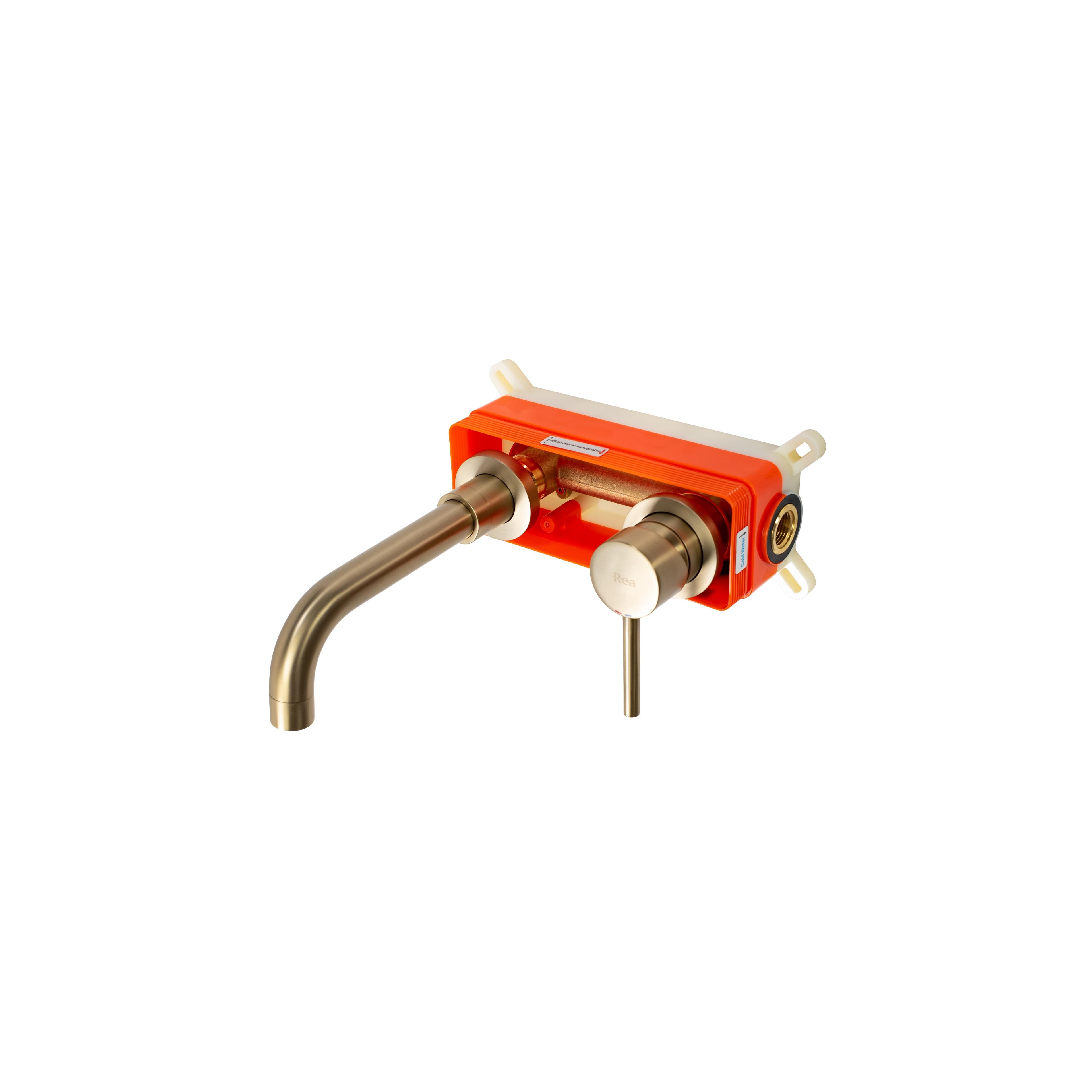 Wall Mounted faucet Rea  Lungo LONGBrush Gold + BOX