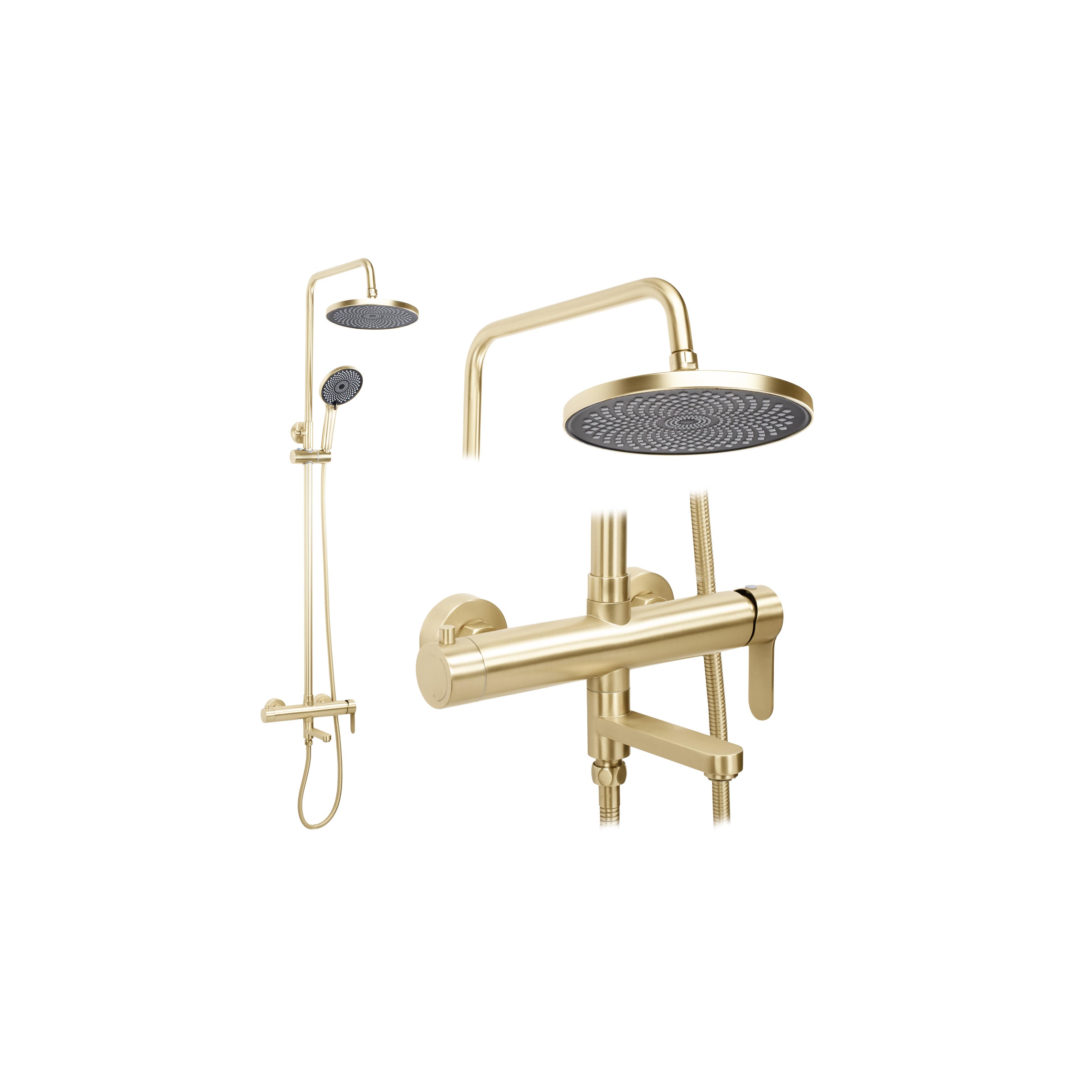 Shower Set Rea Arcos brush gold