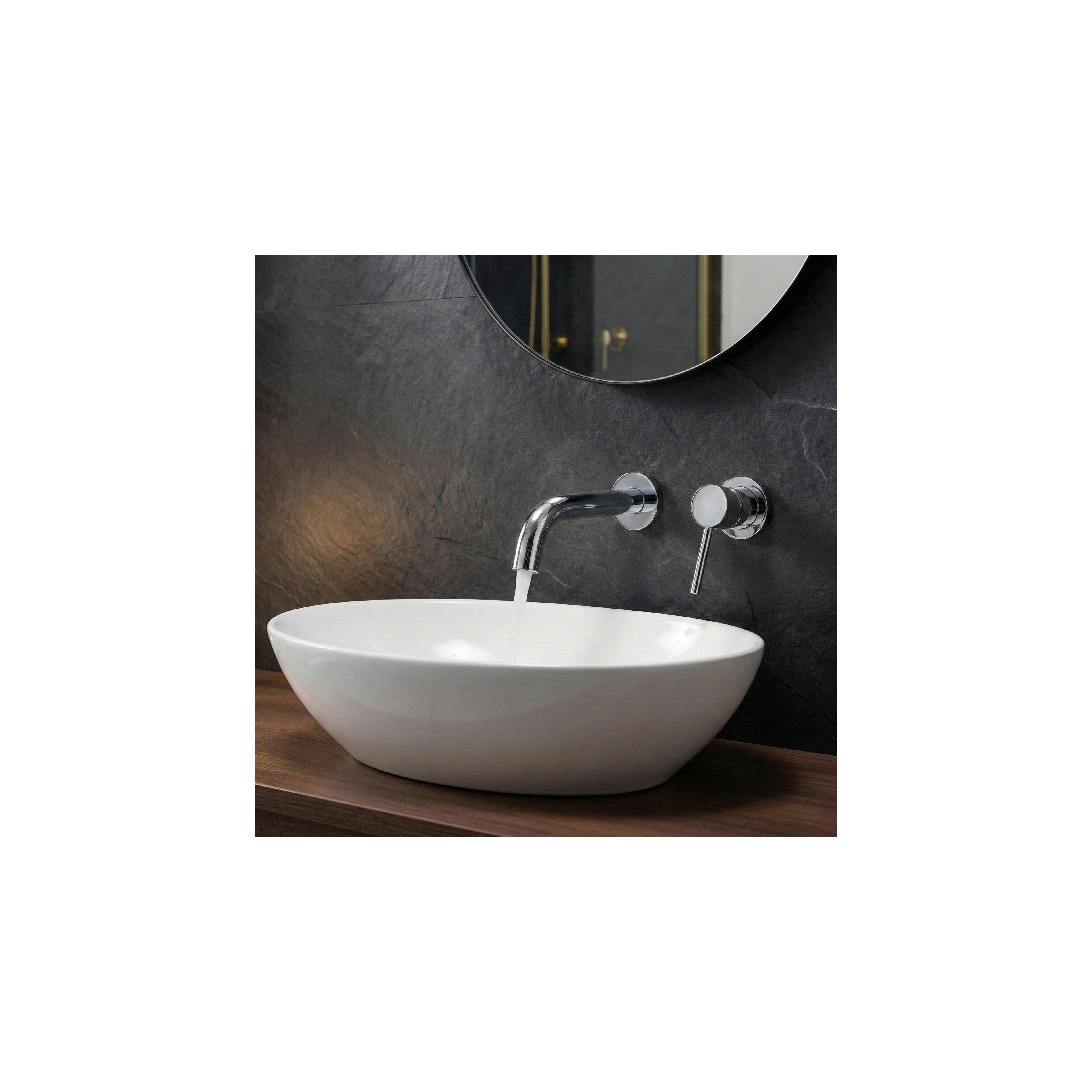 Auslauf für Unterputzarmatur RRea Lungo 20 cm Chrome