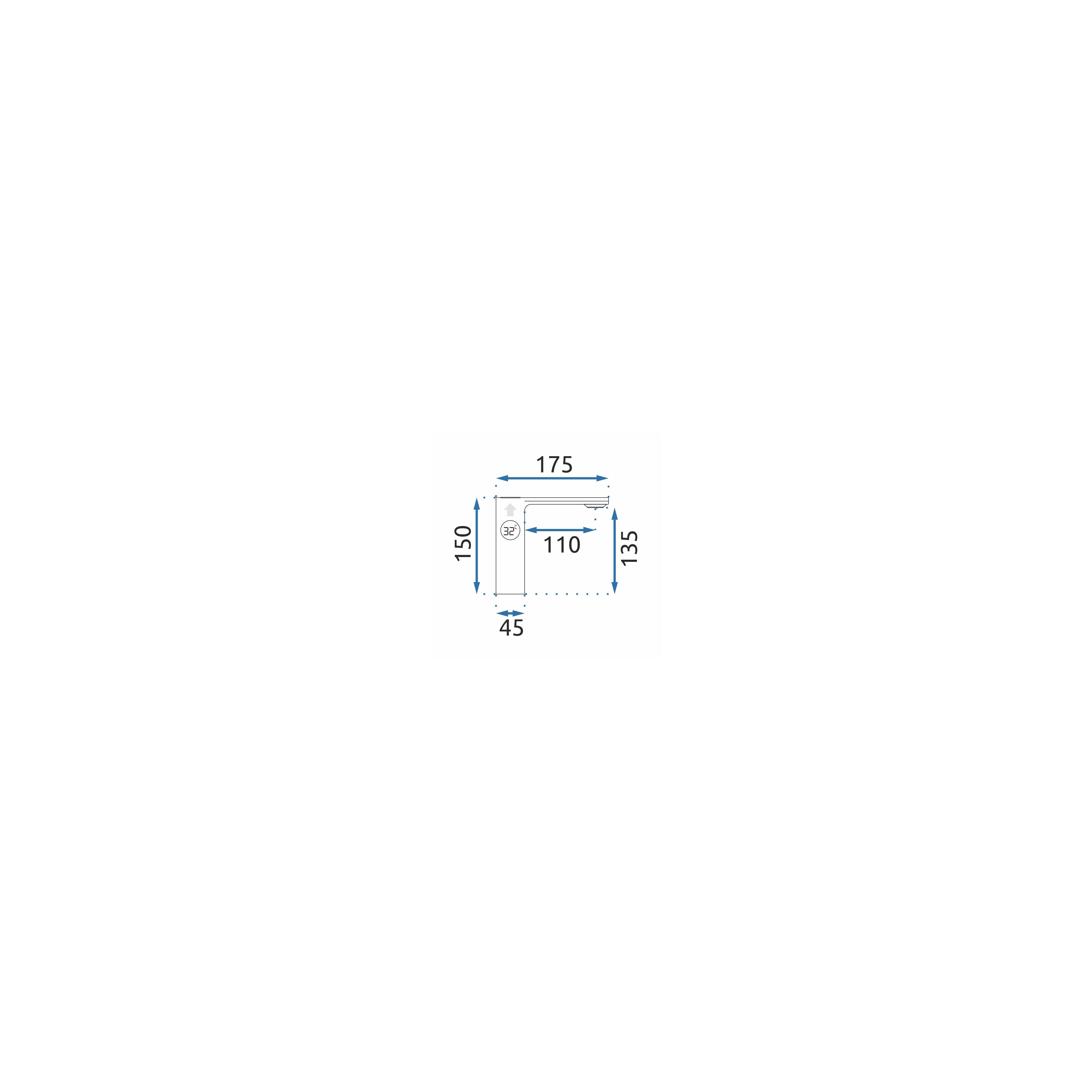 Waschbeckenarmatur Rea Mils LCD Chrom low