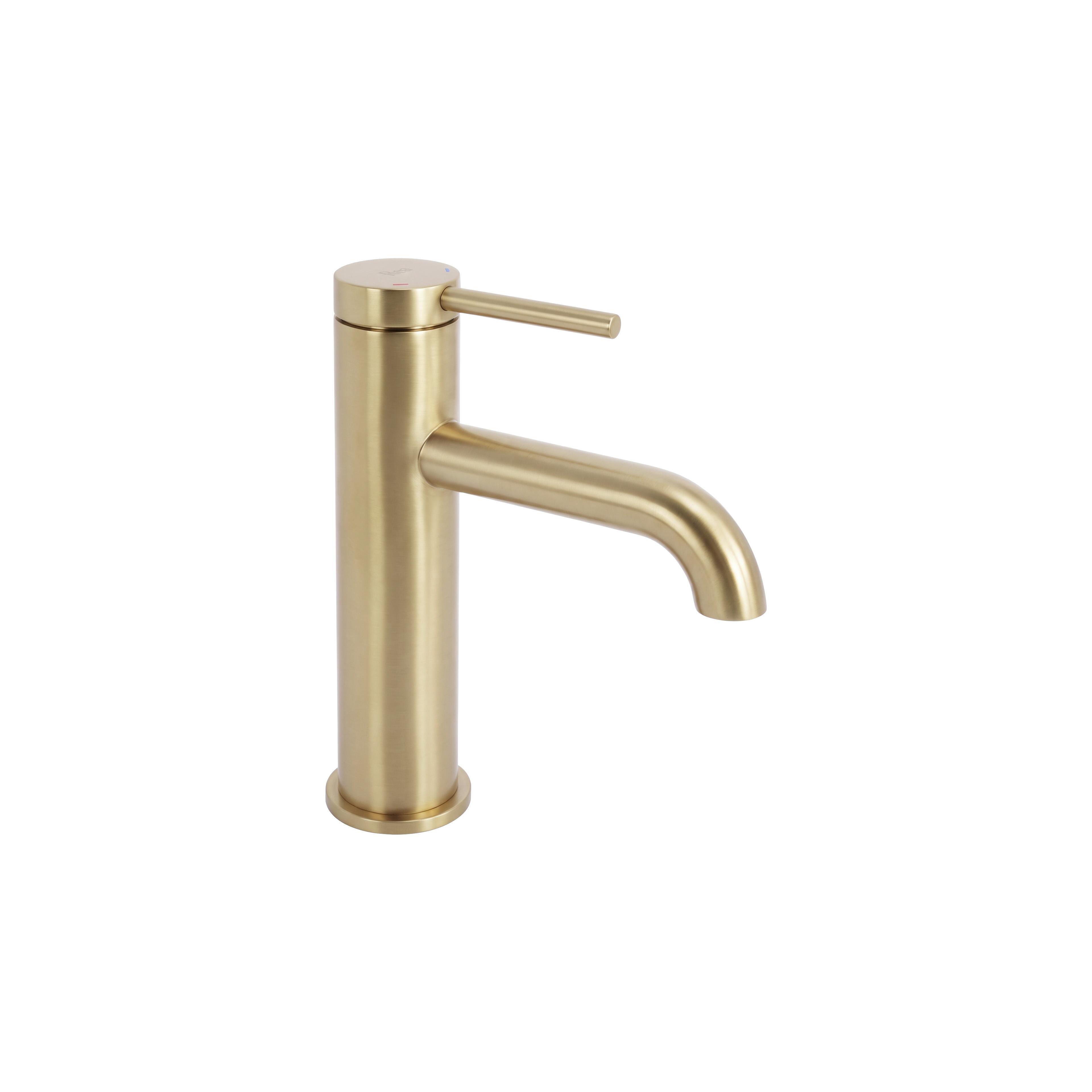 Waschbeckenarmatur Rea Spot Brush Gold Low