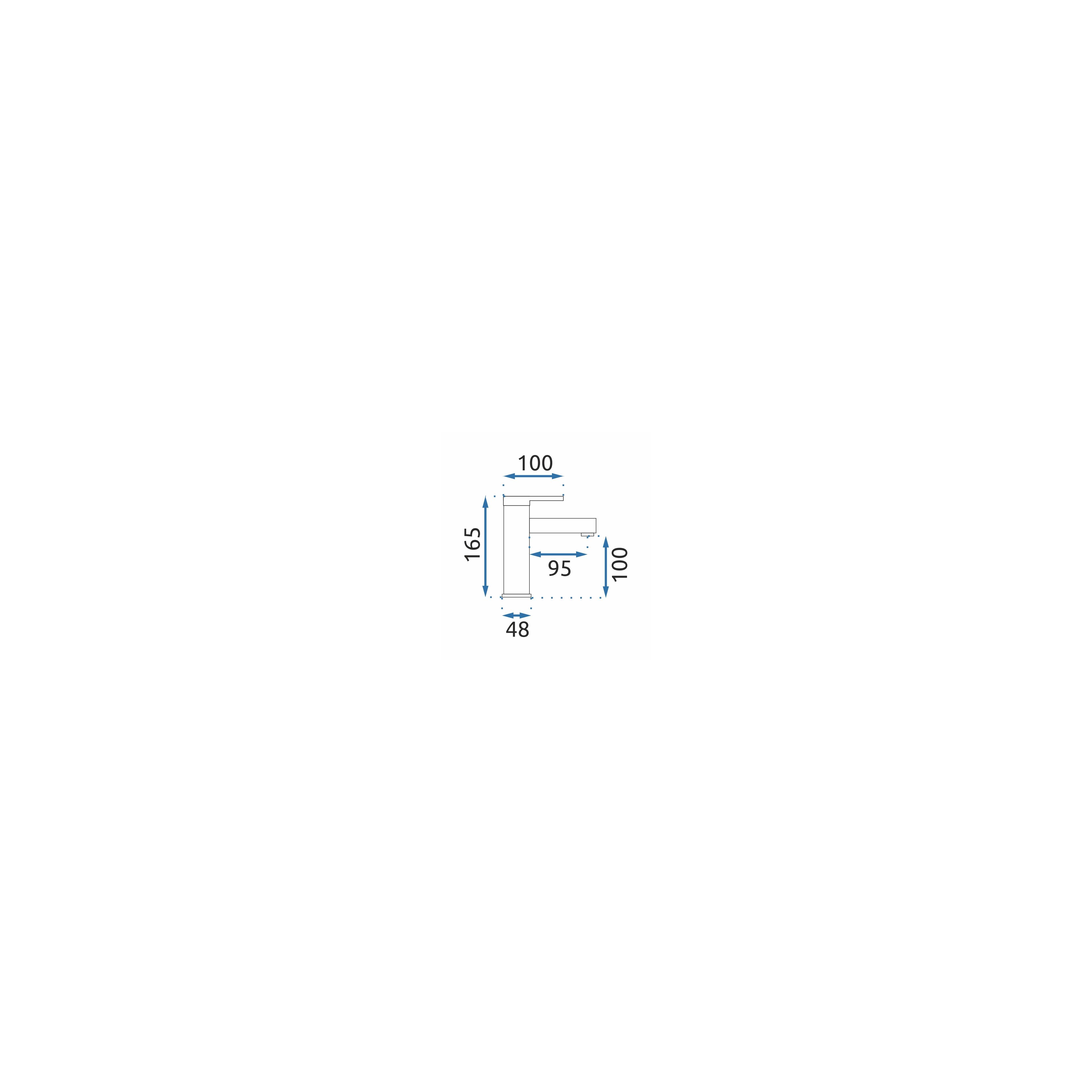 Waschbeckenarmatur Rea Pixel Chrom low