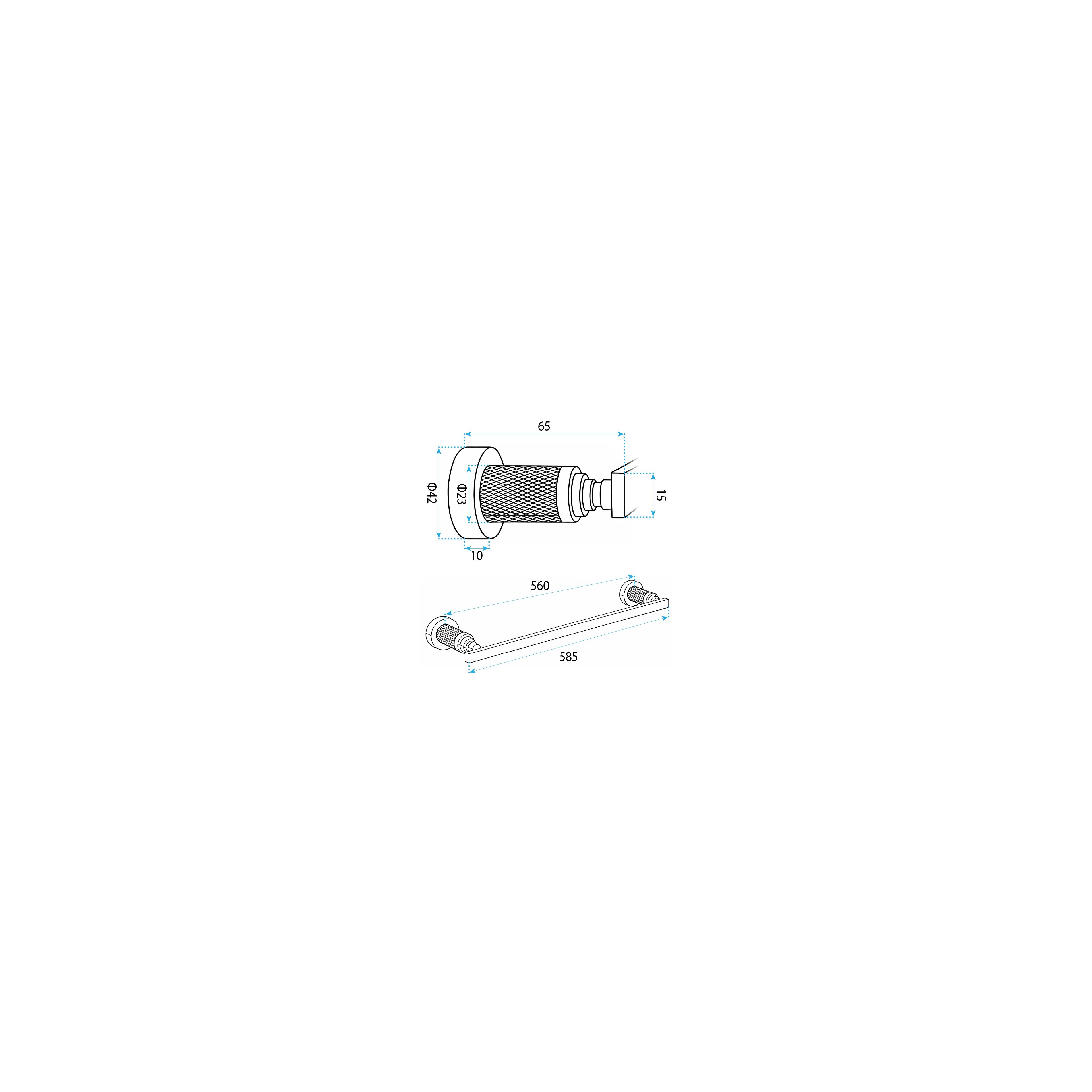 Bathroom hanger 81301 Virro Brush Gold