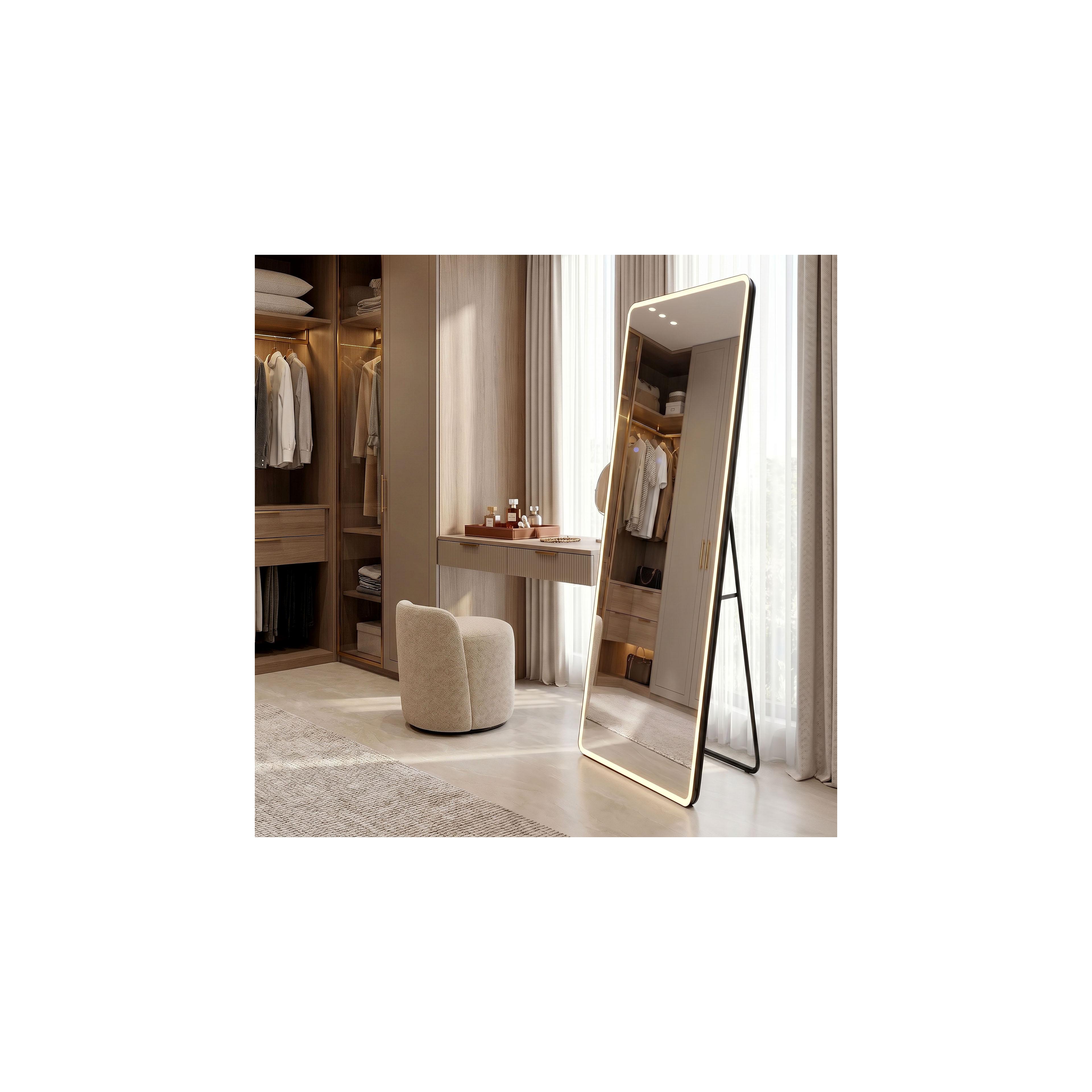 Spiegel LED Classico 60x170cm Black