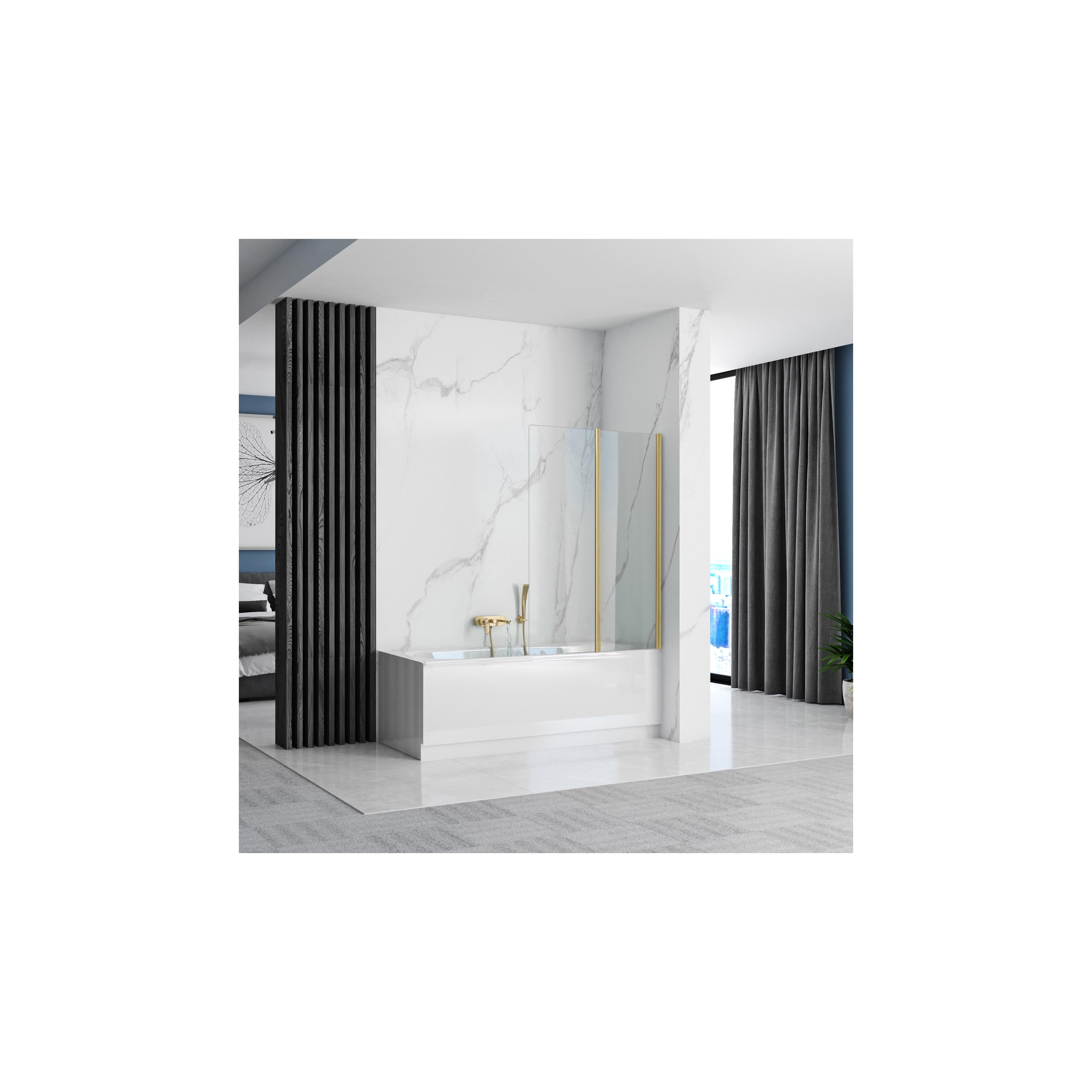 bathtub screen Rea Agat-2 100 BRUSH GOLD