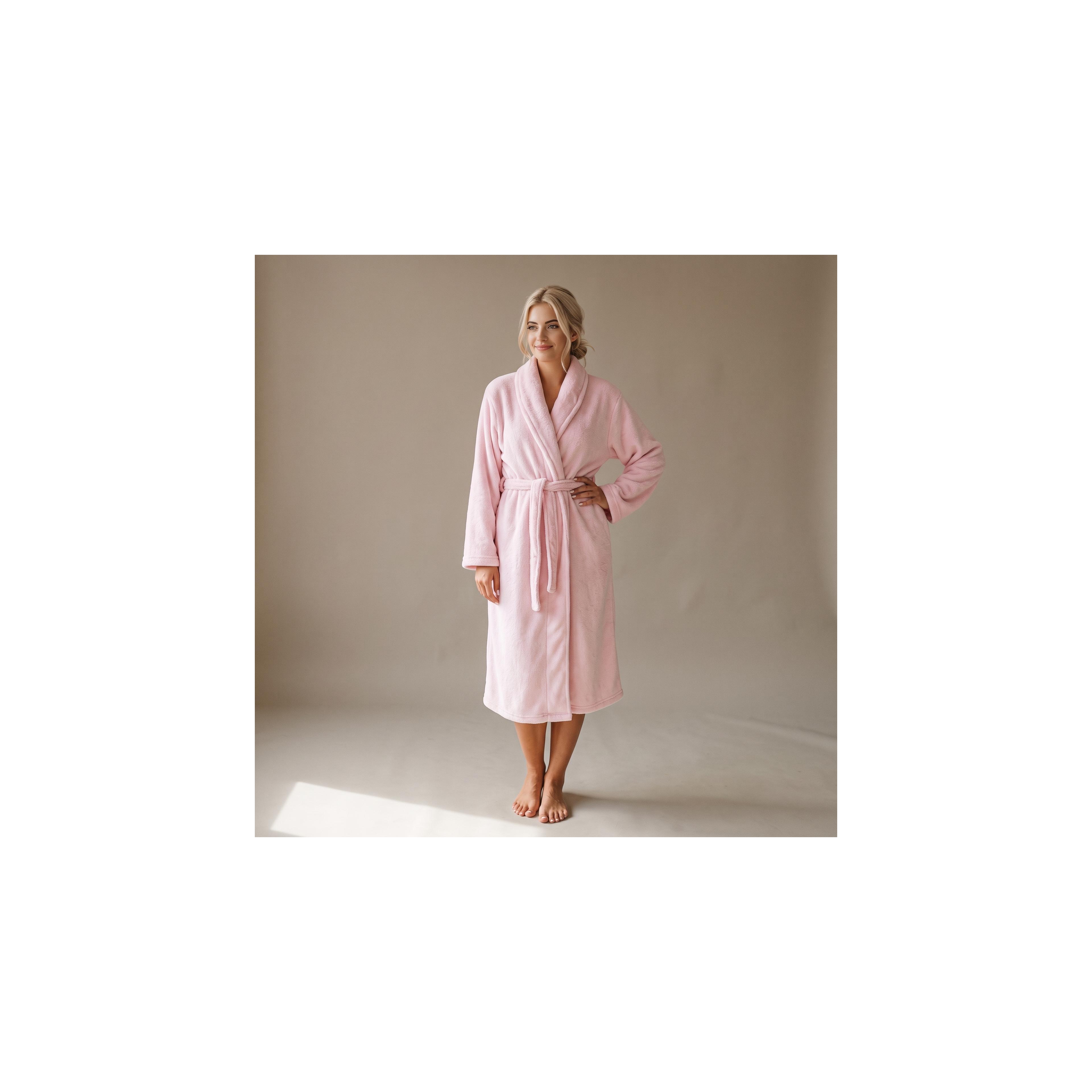 Szlafrok damski Sally Powder Pink L/XL