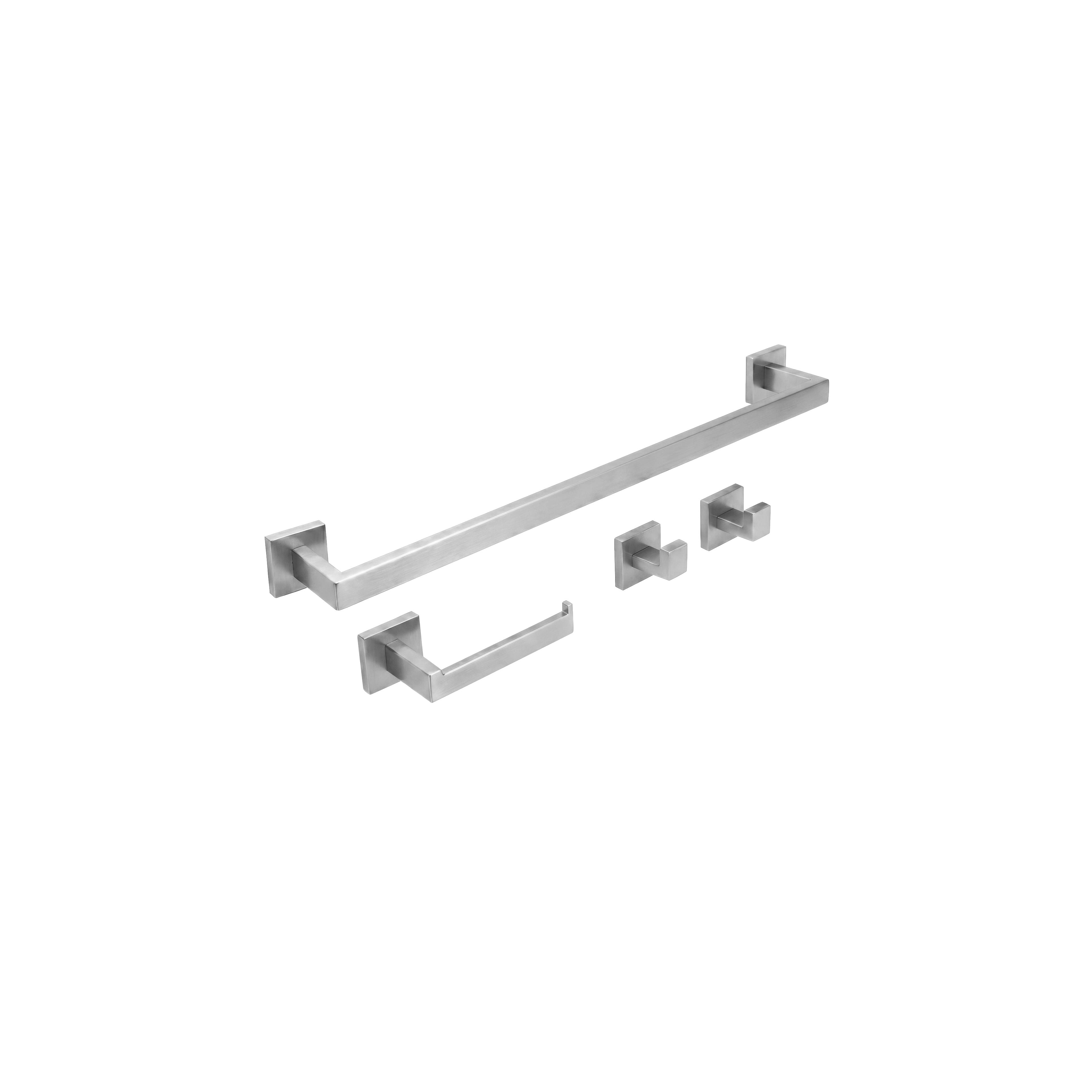Badezimmer-Accessoire-Set Rio Brush Nickel 4-teilig
