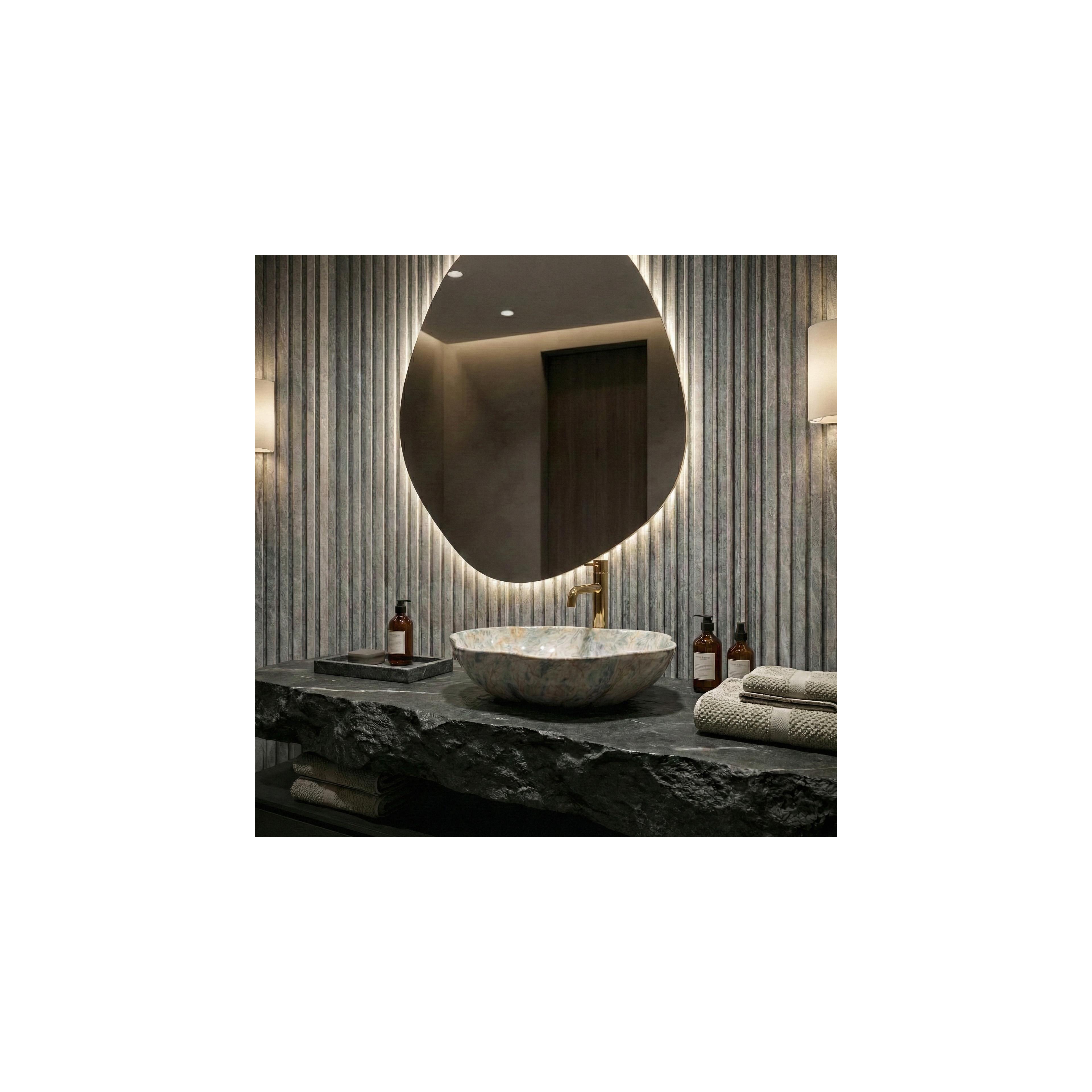 Nadgradni umivaonik Rea Pearl Ruststone