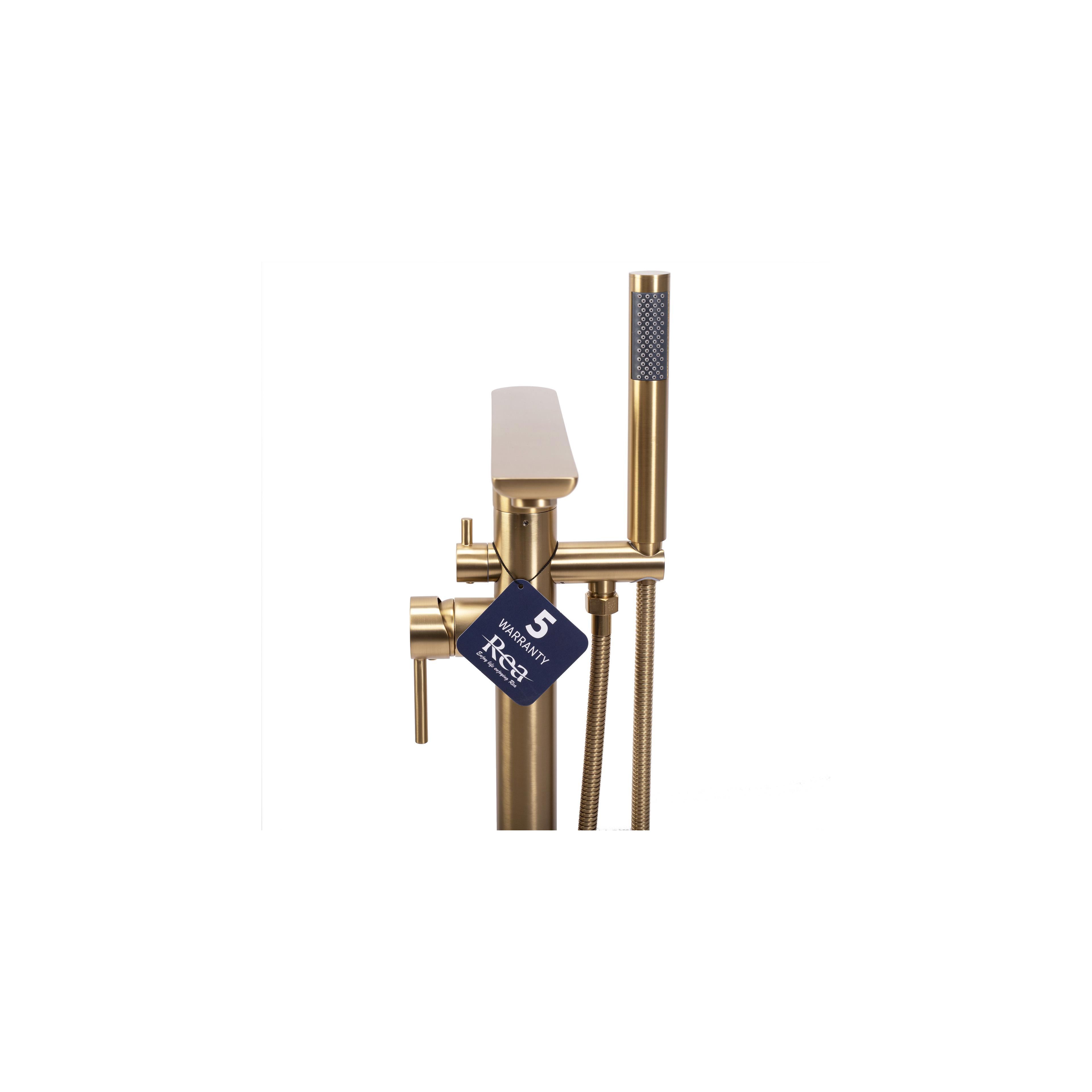 Vloeren badmengkraan Rea Flores Gold Brush