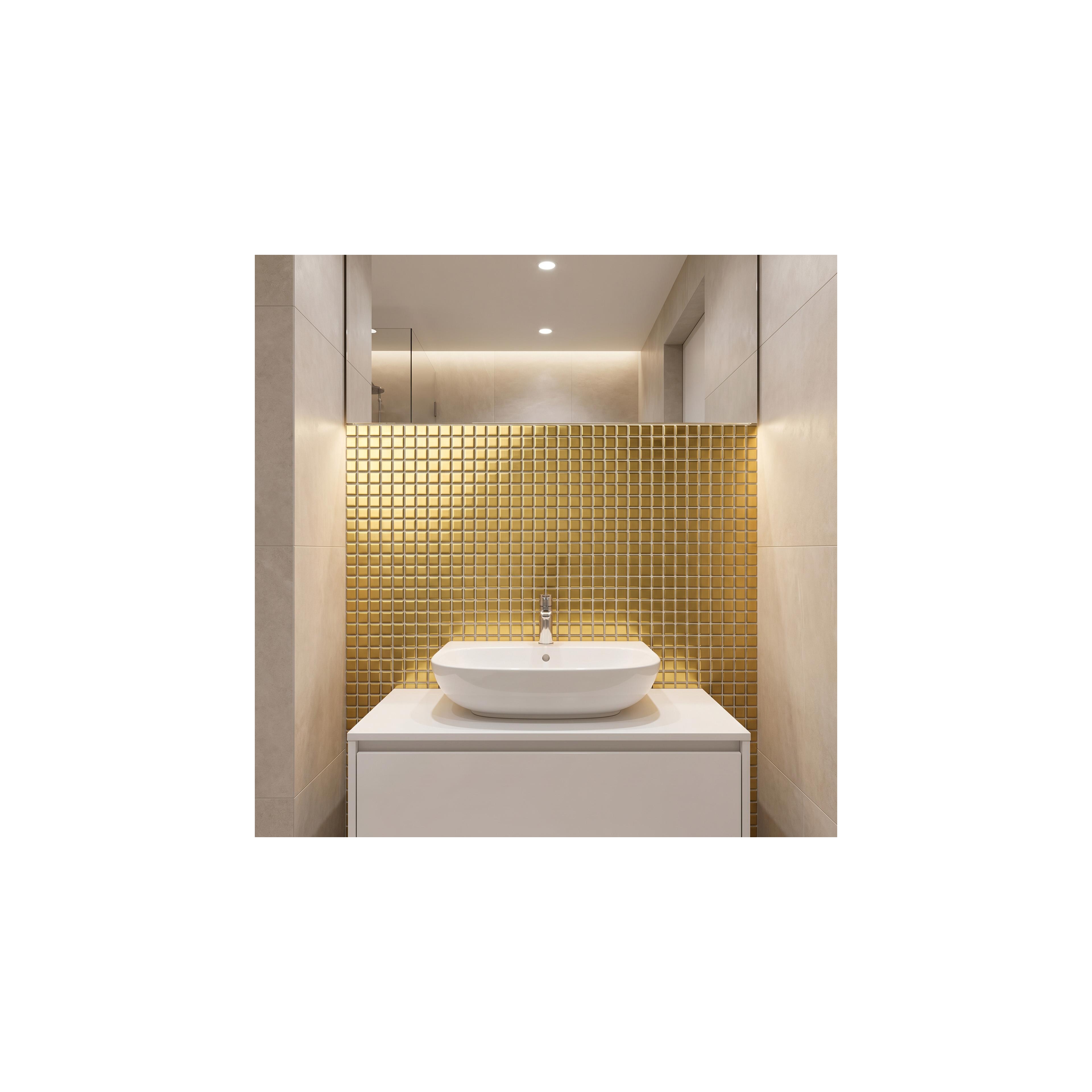 Mosaik Dekor P14014 30x30cm Gold Glass