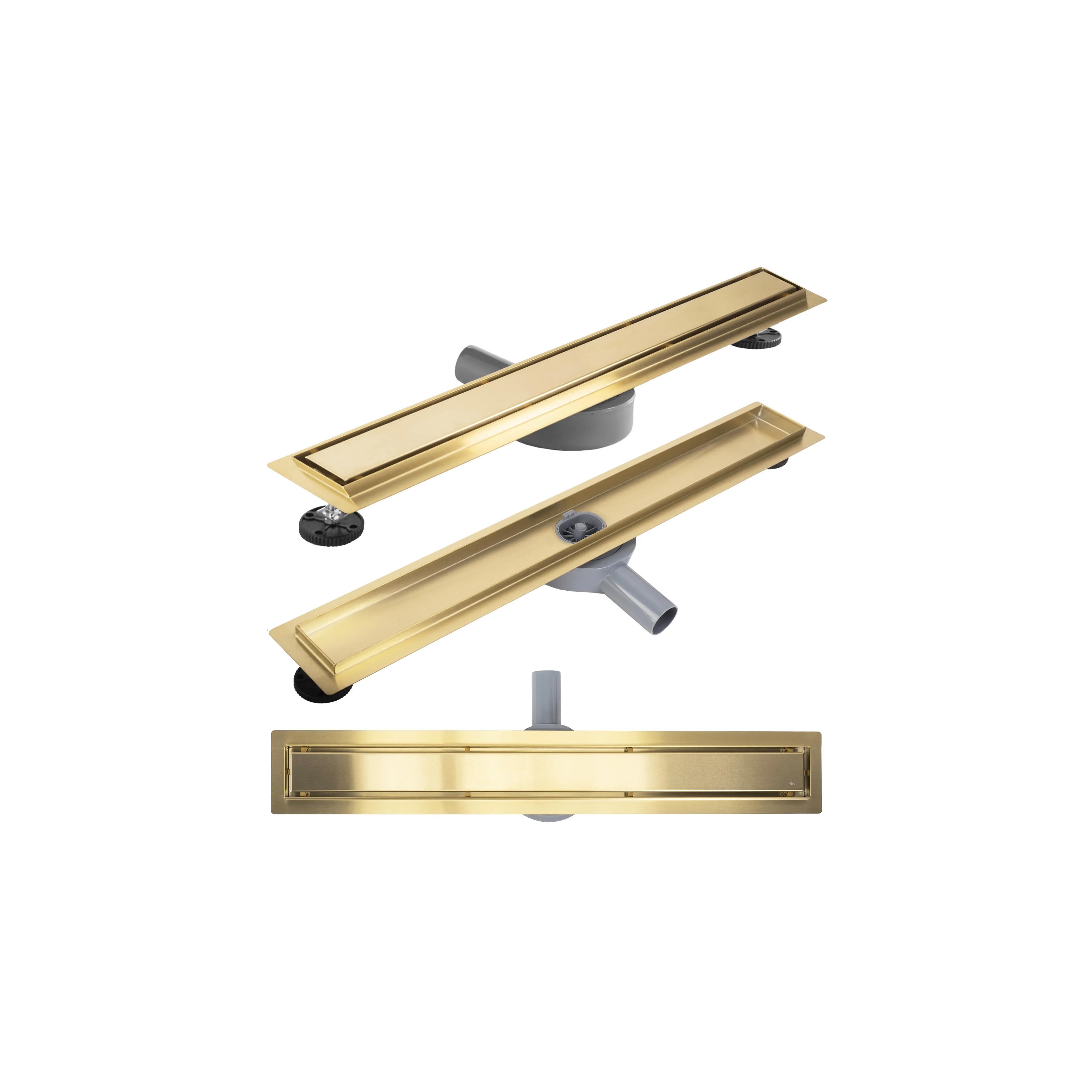 Scarico lineare REA Neox pro Brush Gold 80