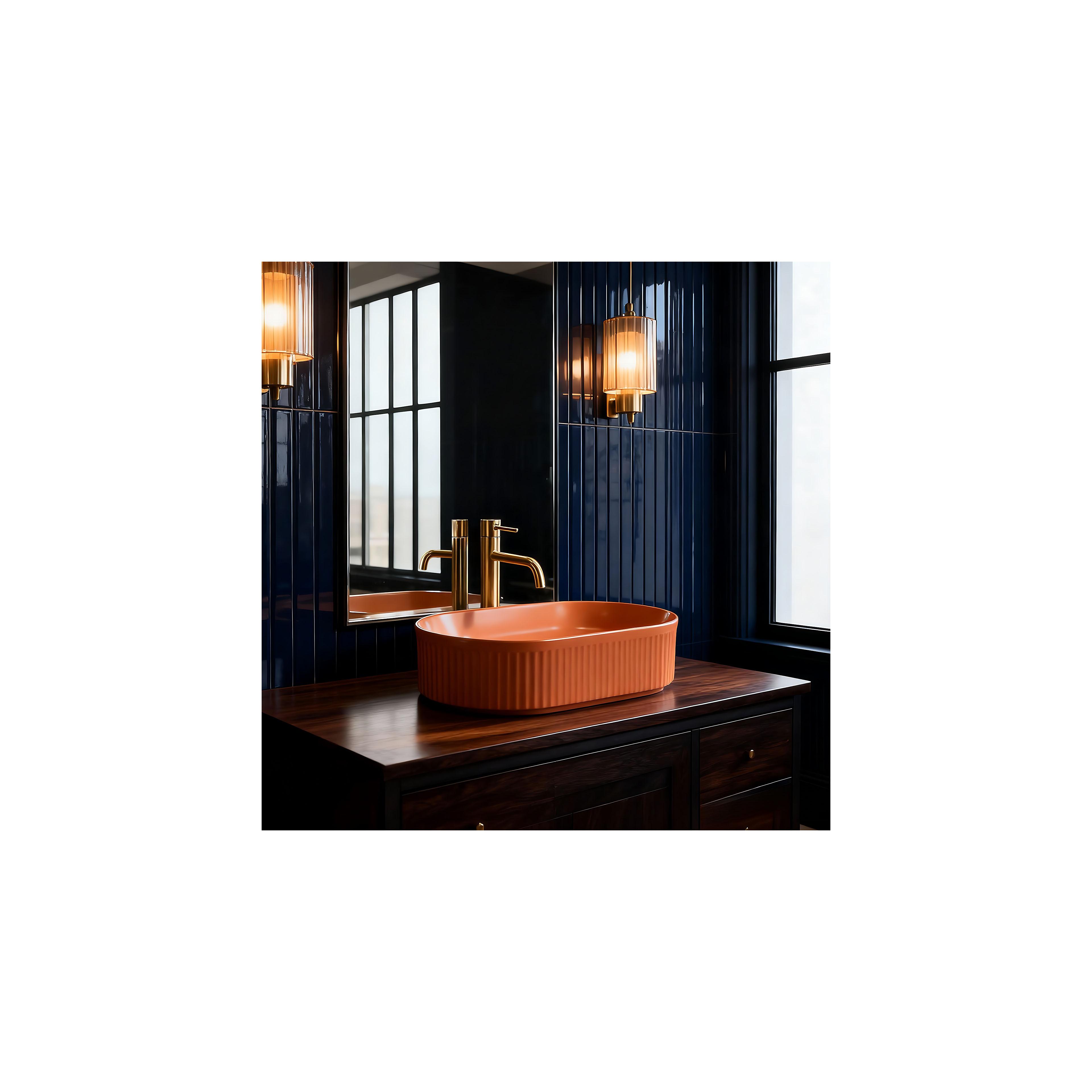 Countertop washbasin Rea Vanda Cinnamon Matt