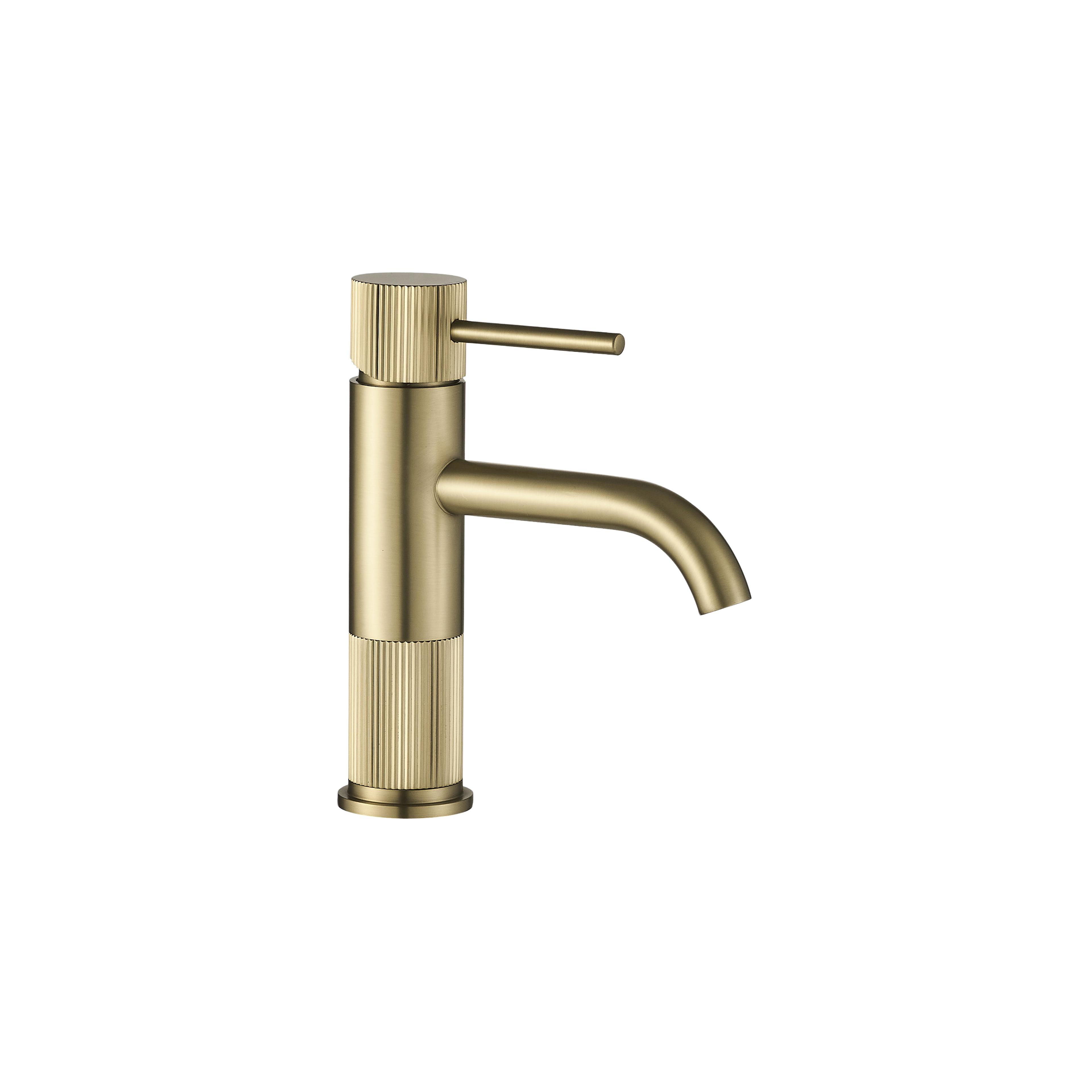 Waschbeckenarmatur Rea Lungo Stripe Brush Gold Low