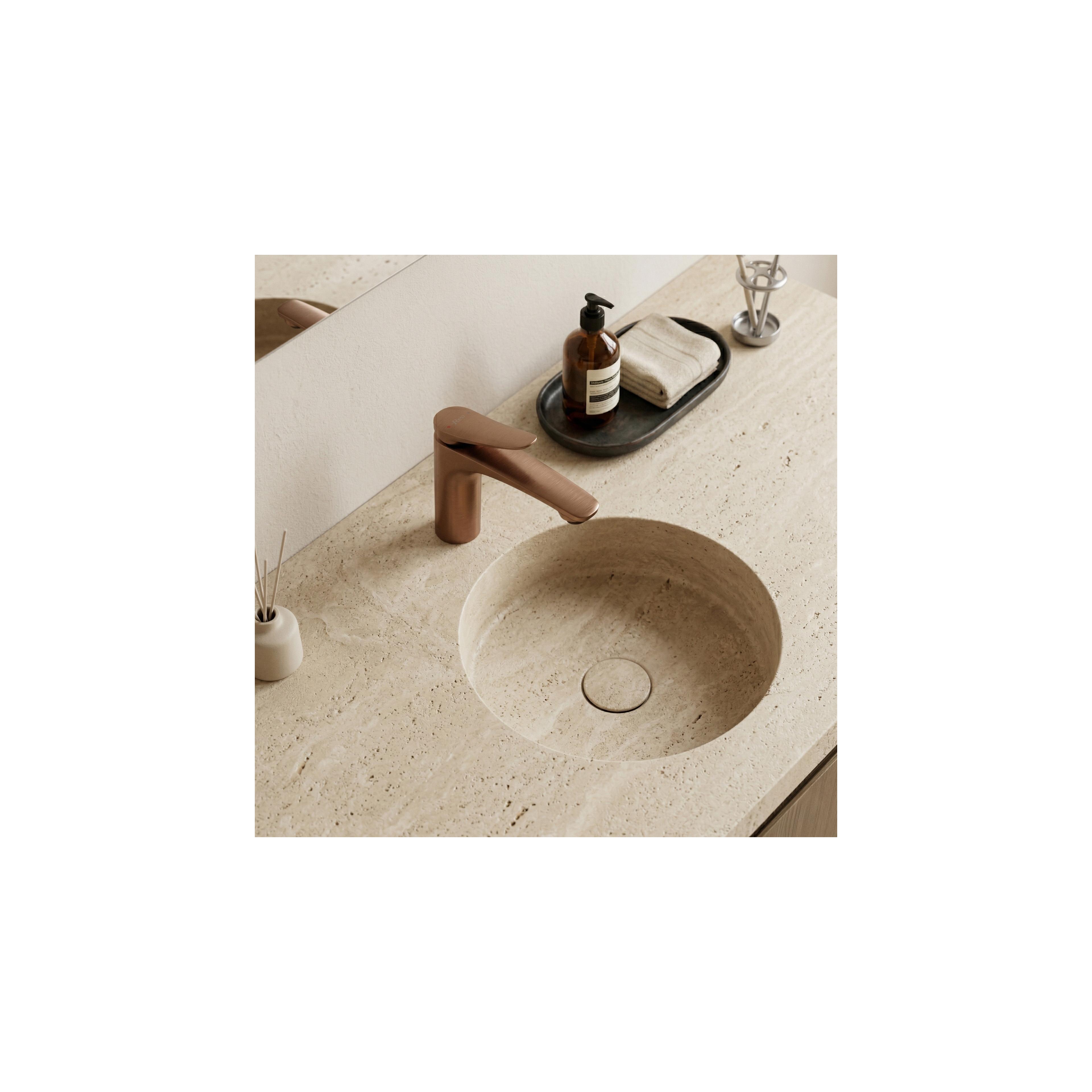 Tvättställsblandare PREMIUM REA Vision Copper Brush Low