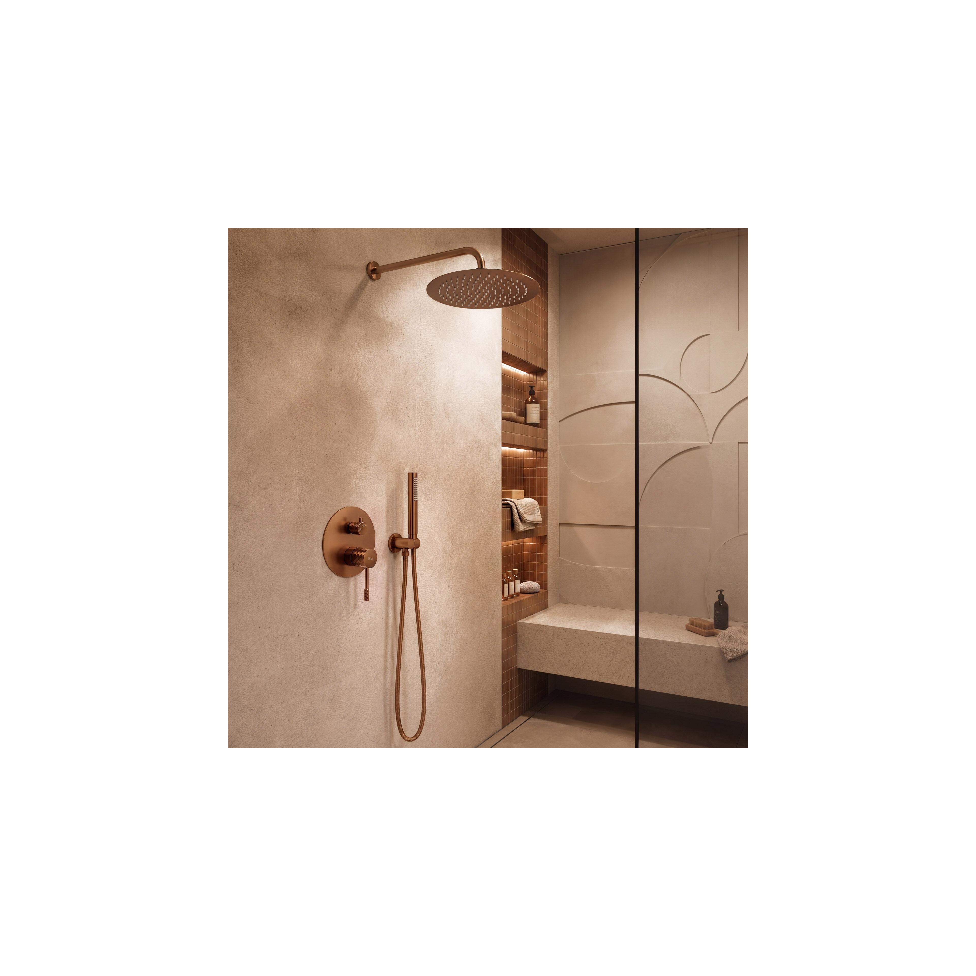 Shower system Rea Lungo Diamond Brush Copper + BOX