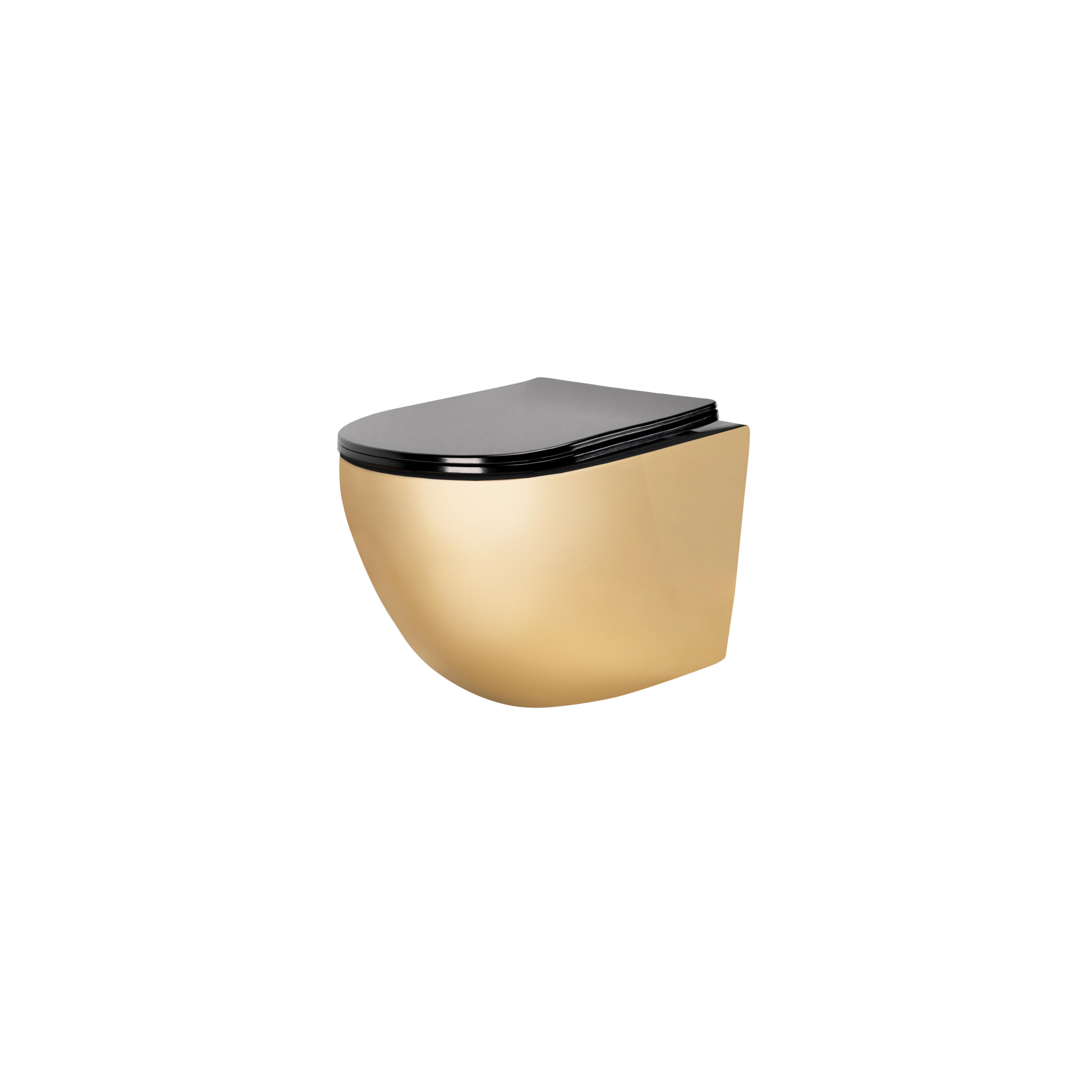 Toilet bowl Carlo Mini Flat Gold/Black