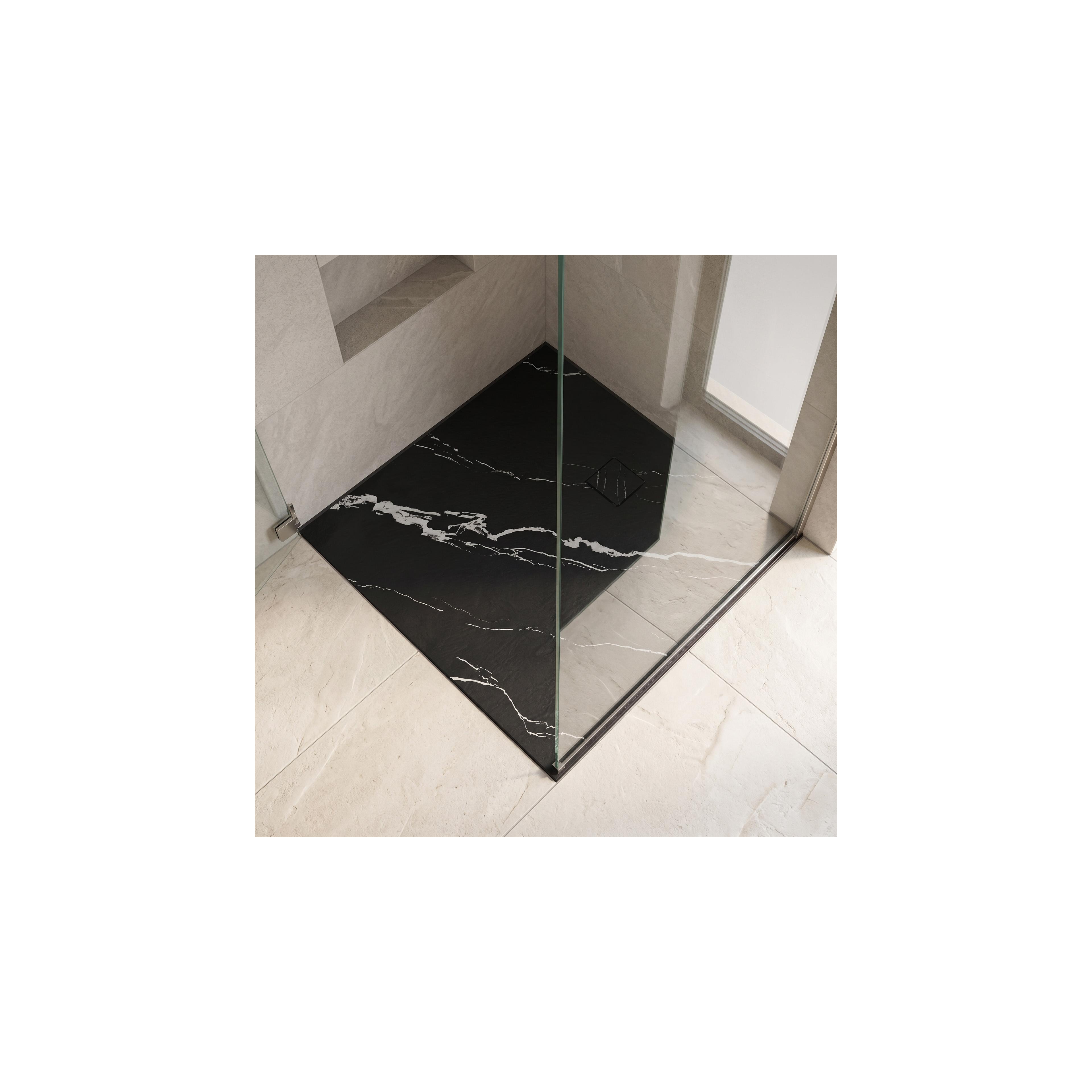 Dušas paliktnis Magnum CARRARA BLACK 90x90