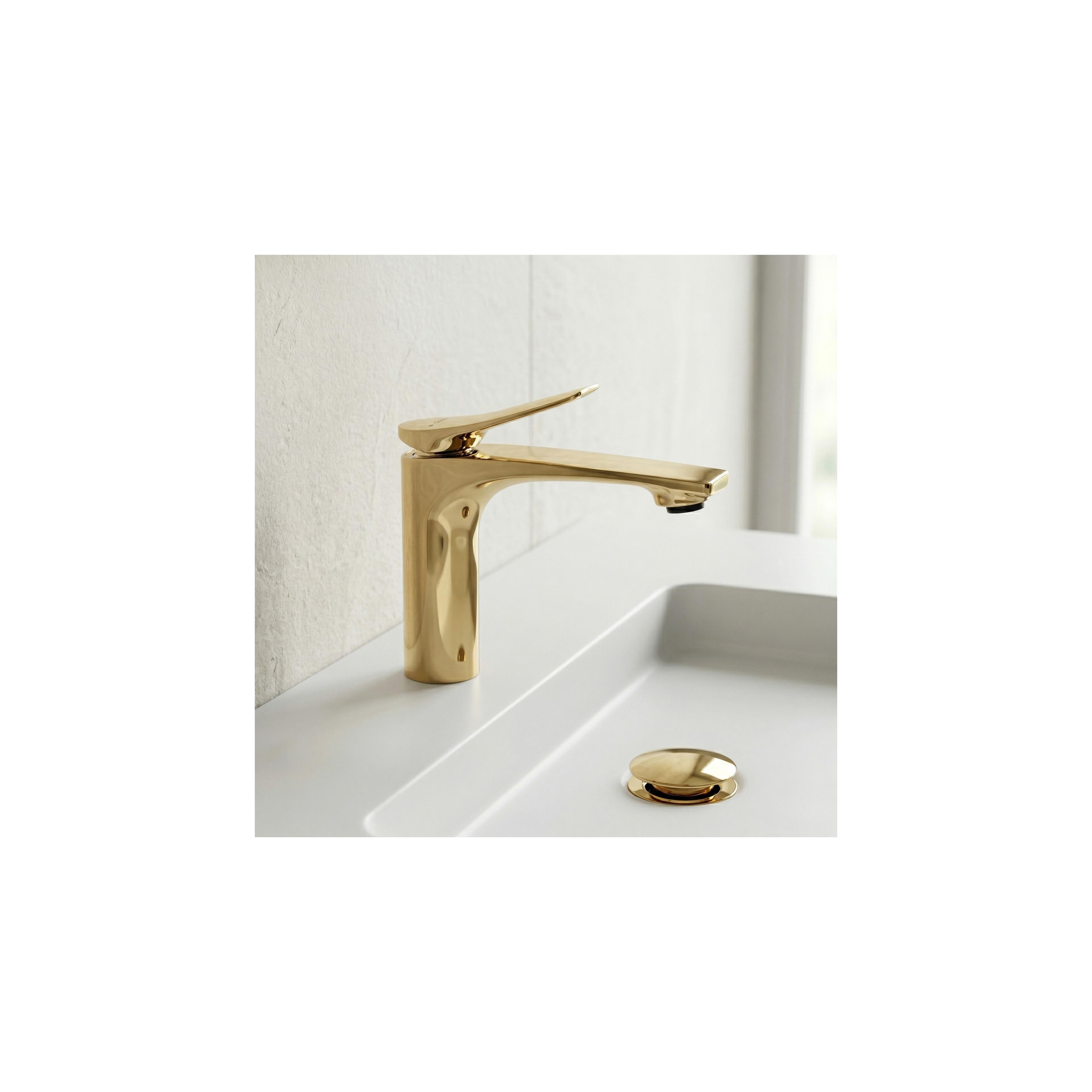 Bathroom faucet PREMIUM Rea Vision Gold Low