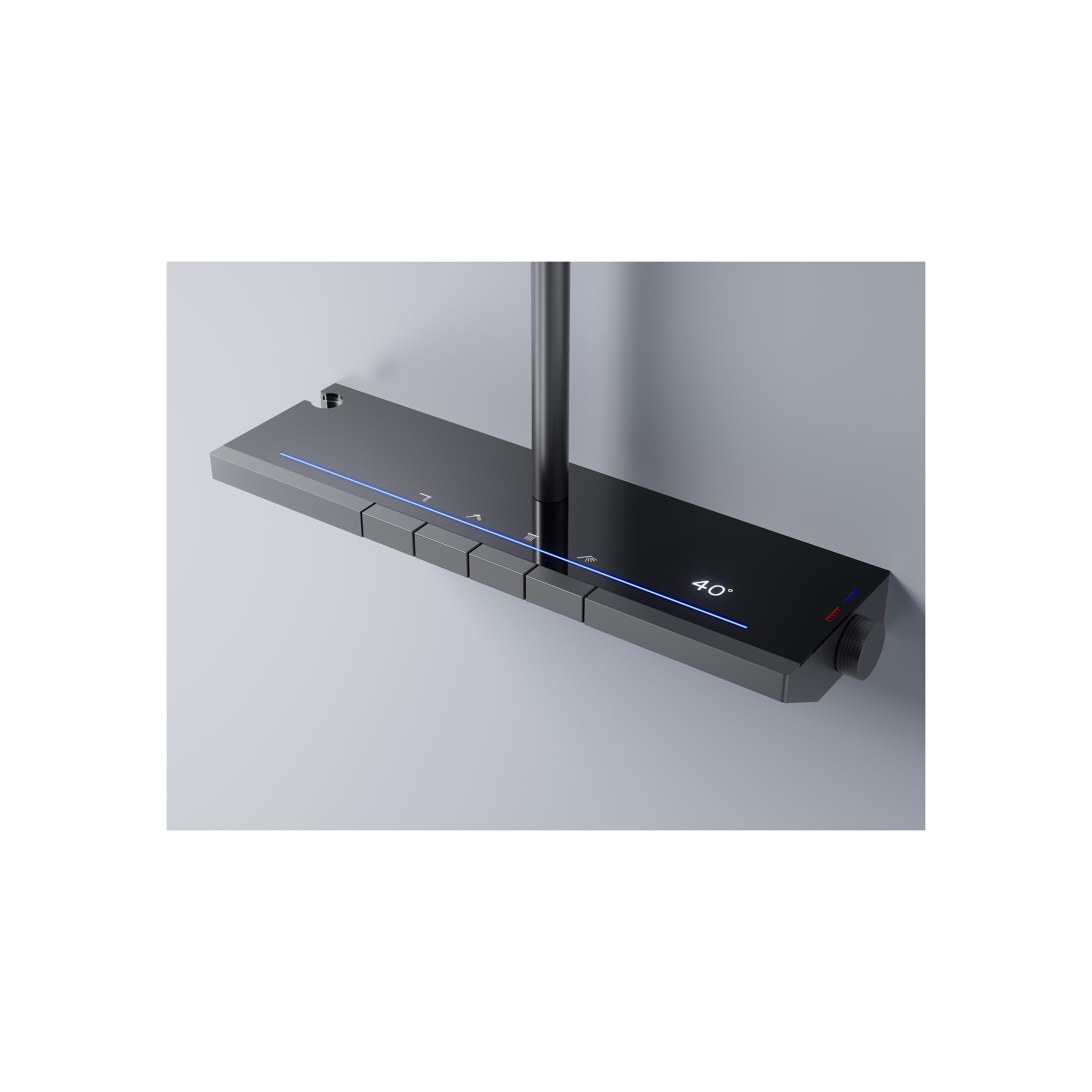 Duschgarnitur mit Thermostat REA Pedro Titanium