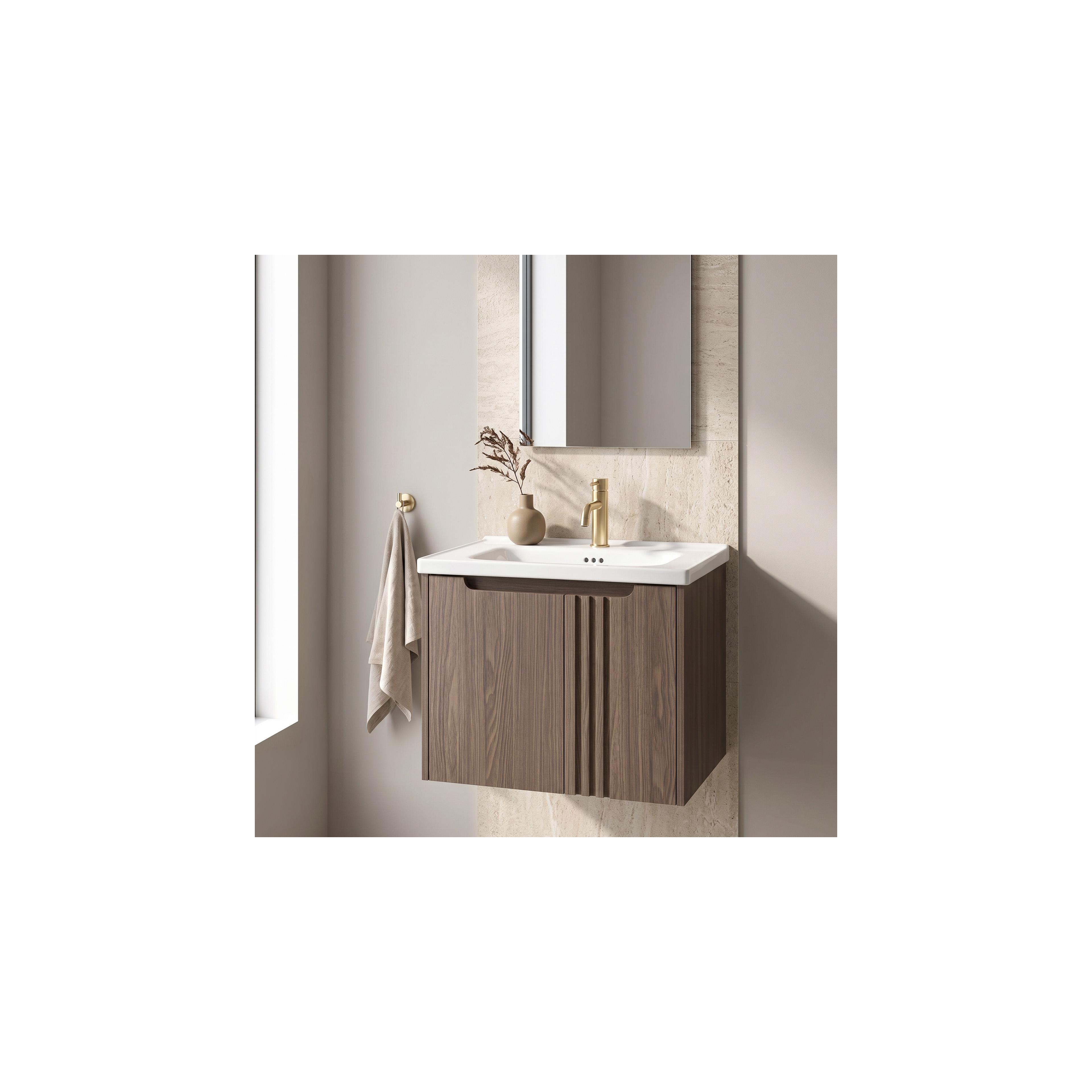 Bathroom vanity unit with sink Rea DB86-60L-1 Dark 60cm