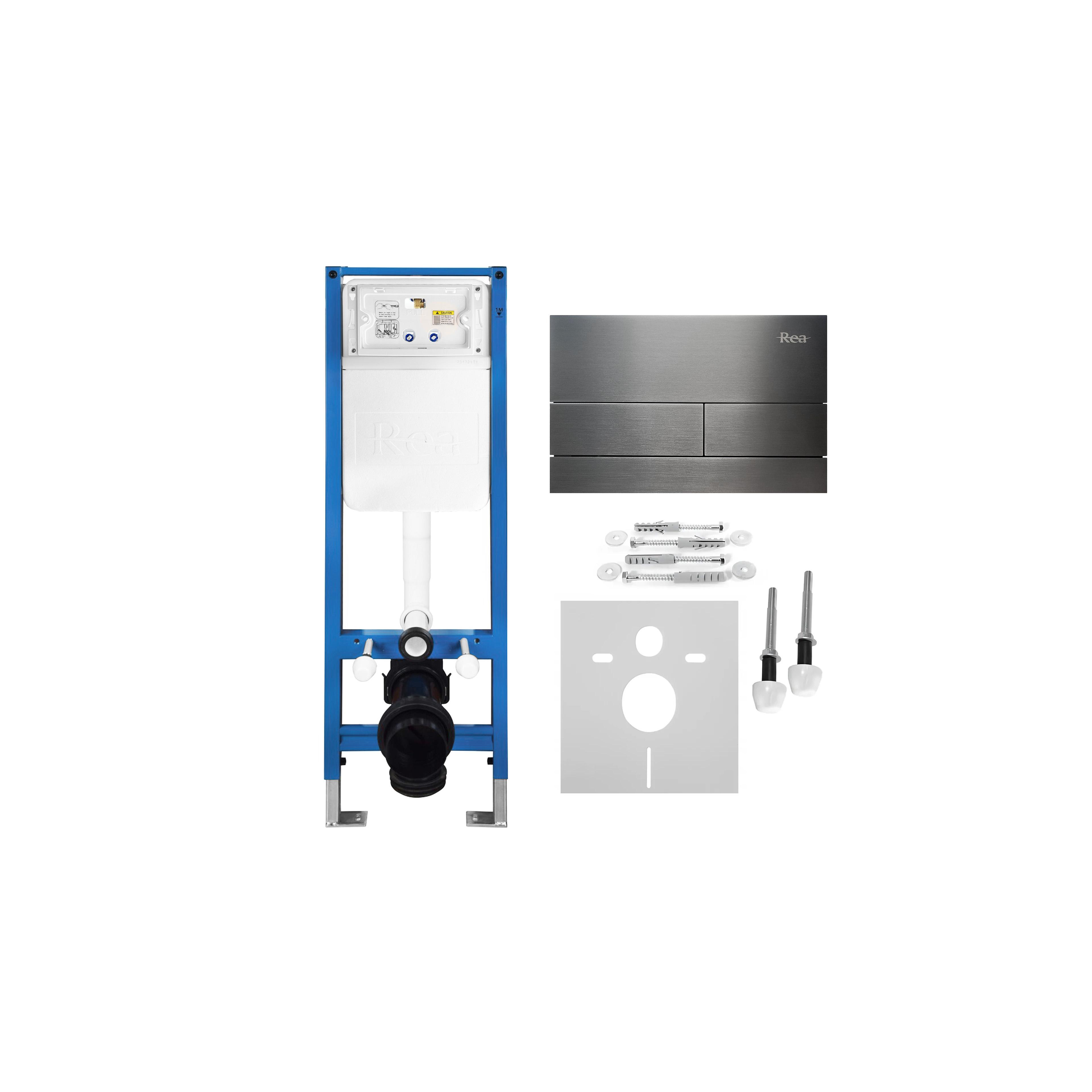 Gestell unterputzset Slim 024N für WC becken mit T taste Tytan