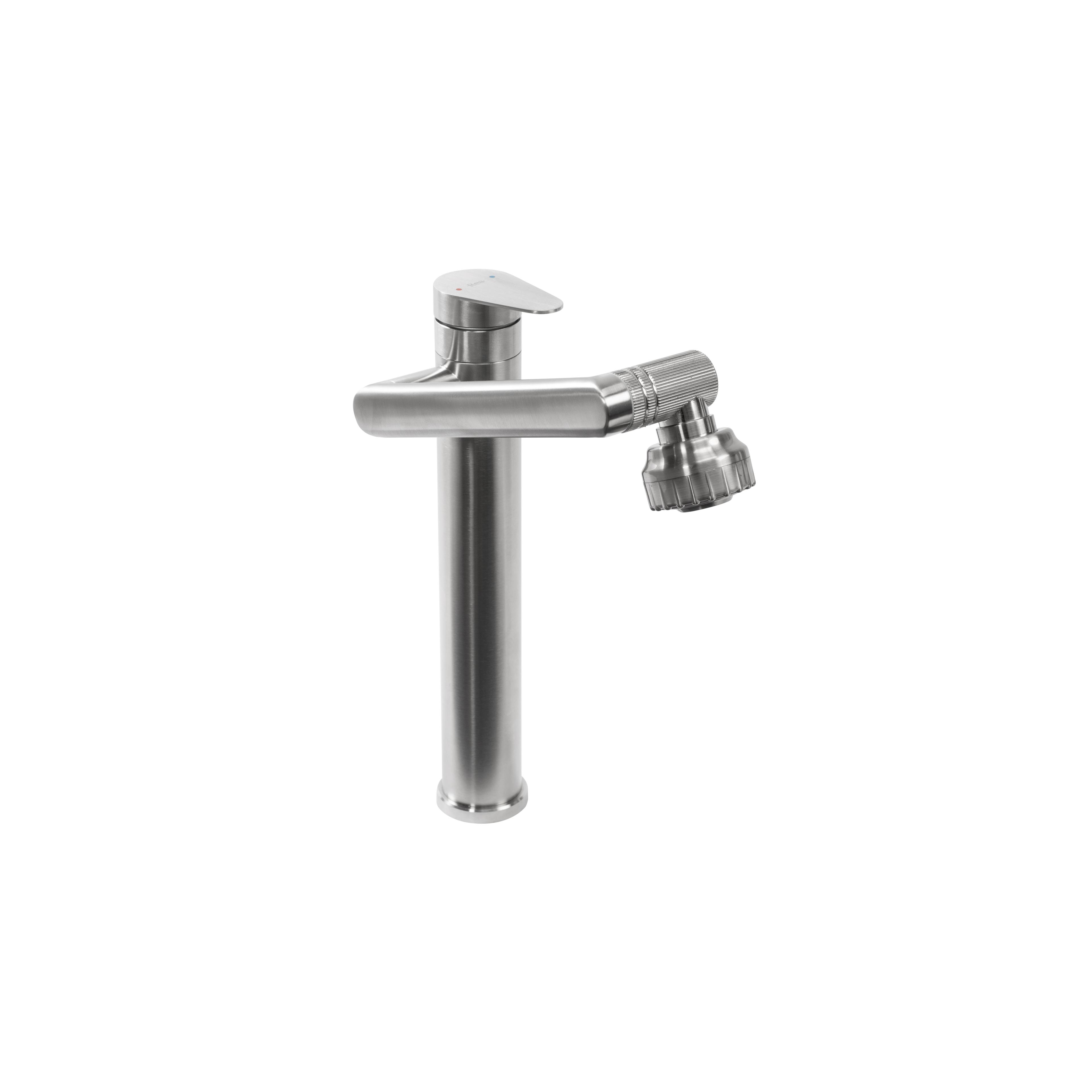 Waschbeckenarmatur Rea PACO Nickel Brush INOX High