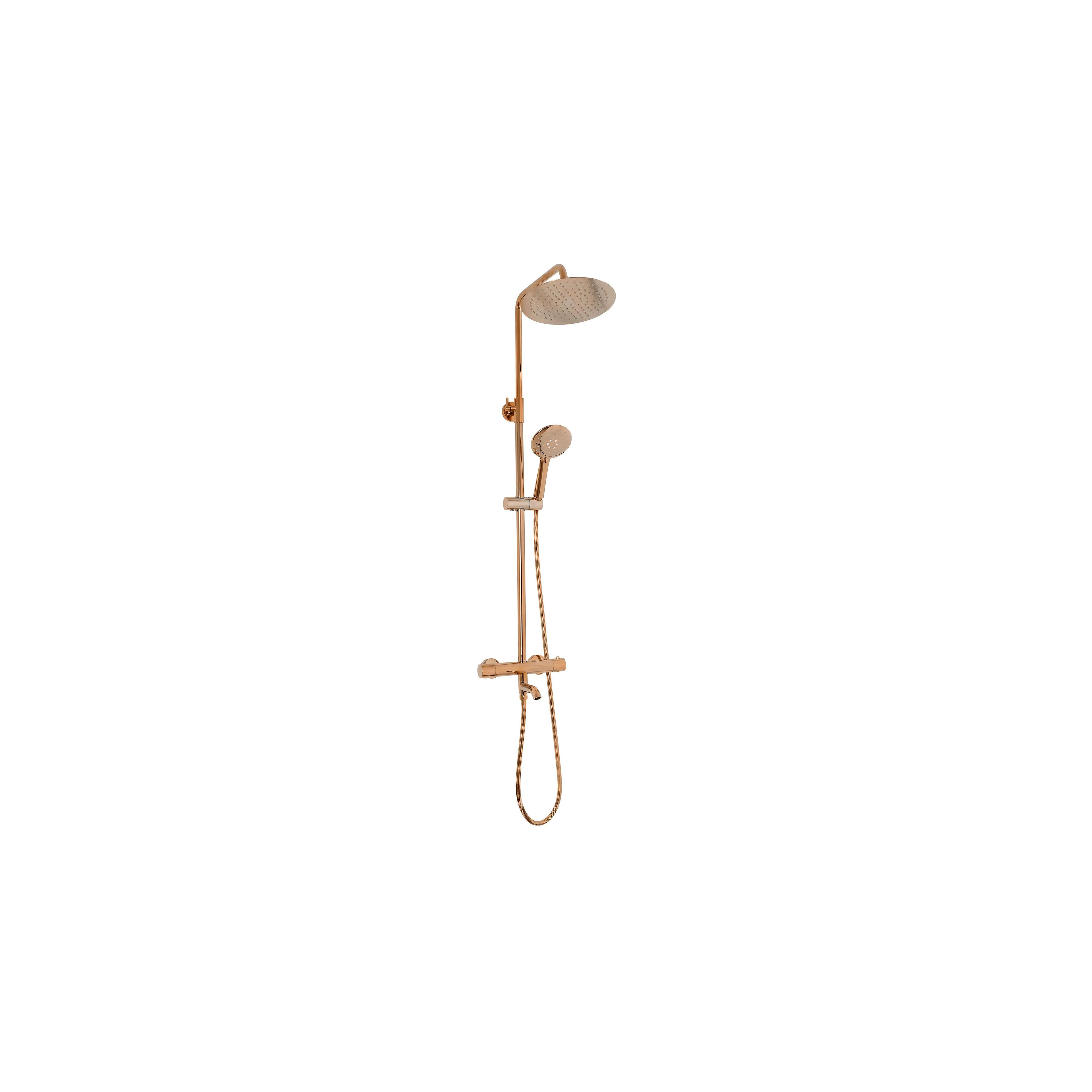Shower set with thermostat Rea Lungo Copper